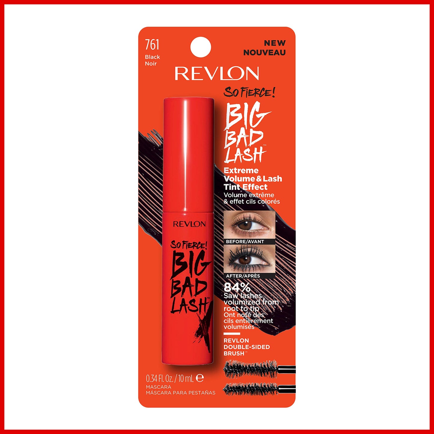 REVLON So Fierce Big Bad Lash Mascara fluid_ounces, Black (761), 0.34 Fl Oz