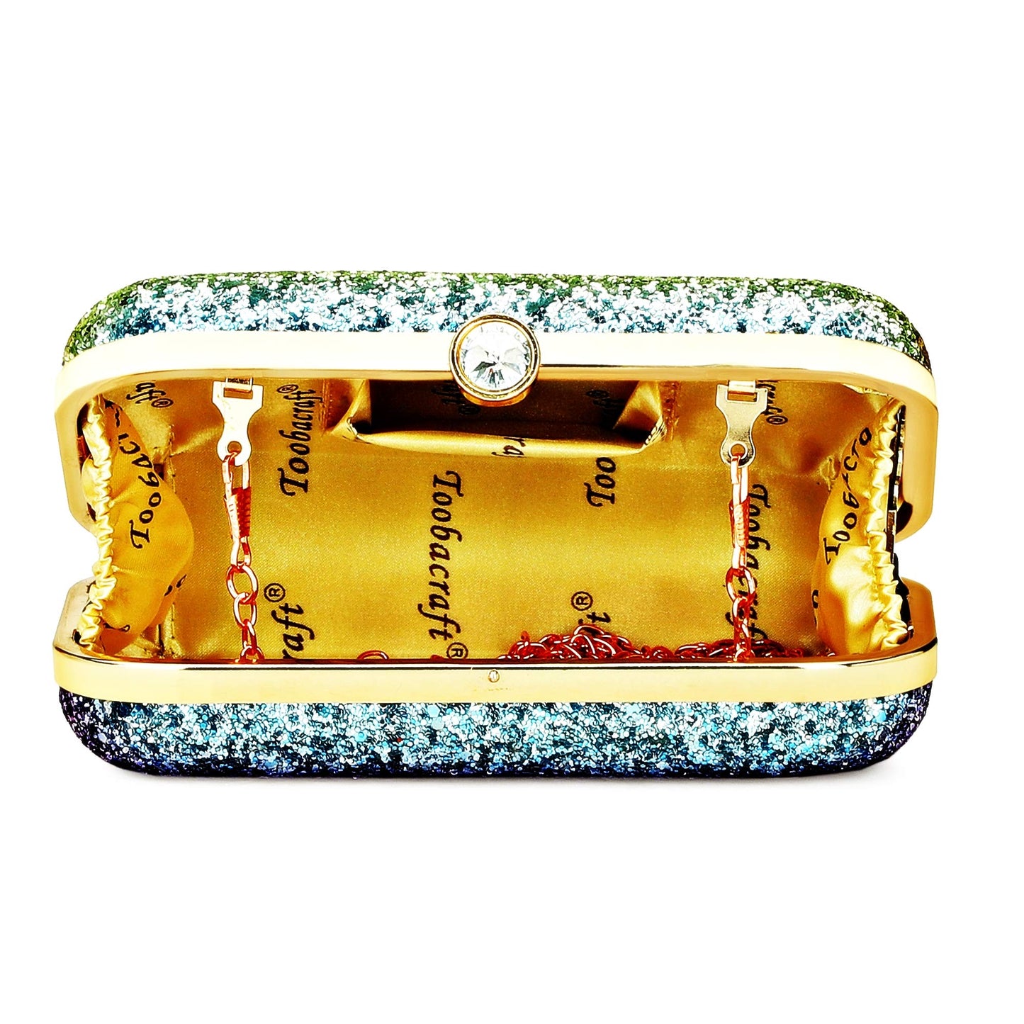 TOOBA Womens Handicraft Hand Embroidered Box Clutch Bag Purse For Bridal, Casual, Wedding Bag for Women & Girls Multi