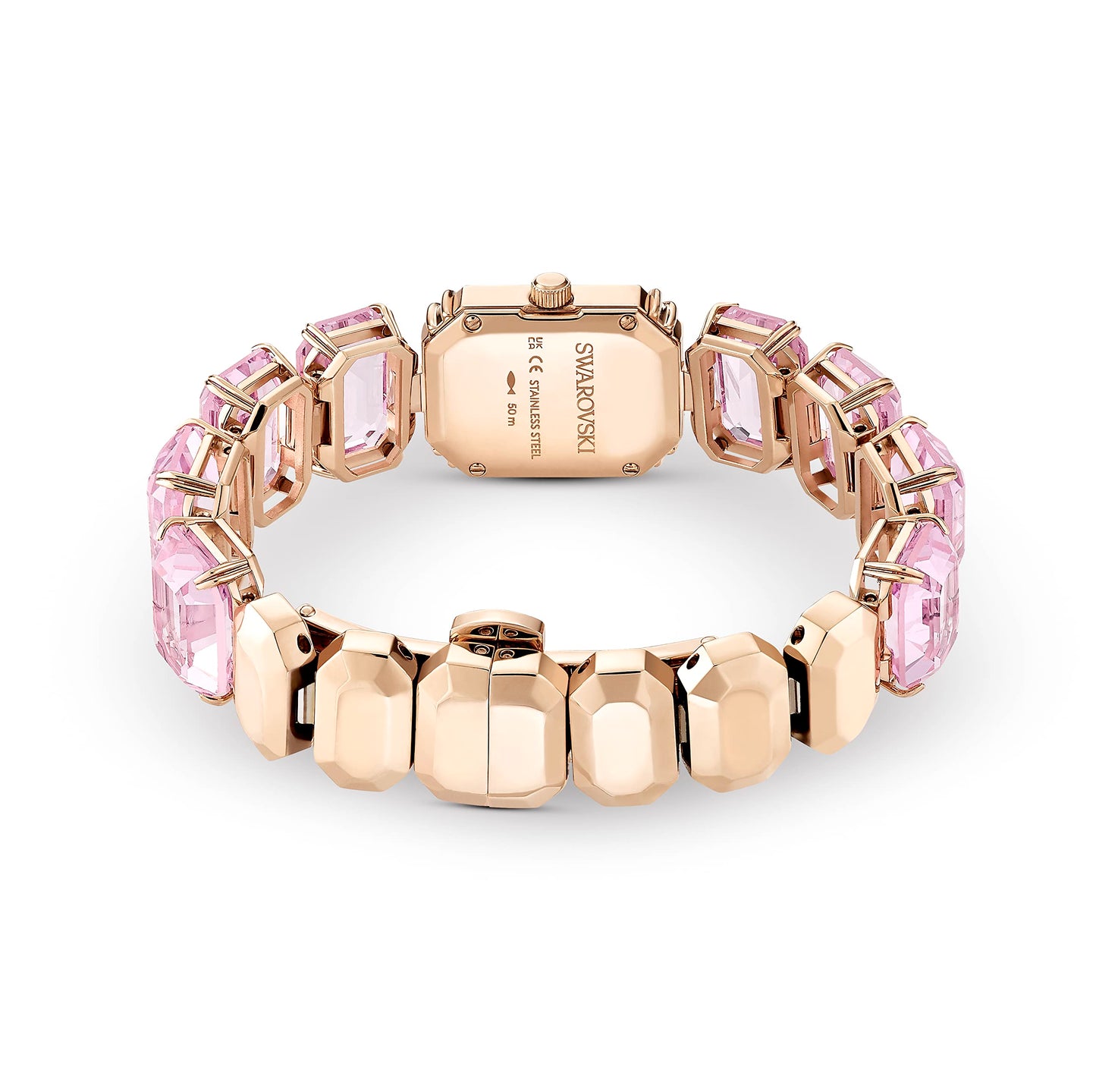 Swarovski Millenia Watch, Octagon Cut Bracelet, Pink, Rose Gold-Tone Finish