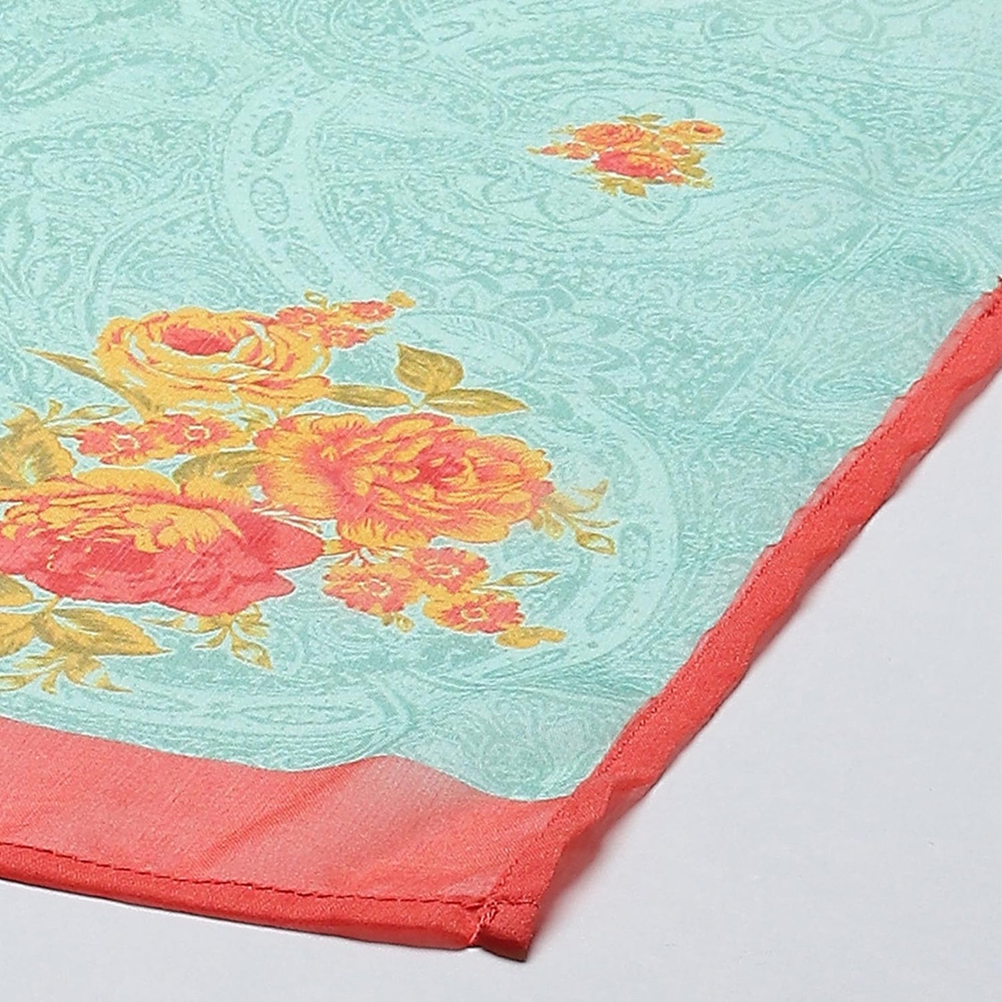 BIBA WOMEN PRINTED NARROW SALWAR KURTA DUPATTA(SKDASSORTED7940E_SEA GREEN_38)