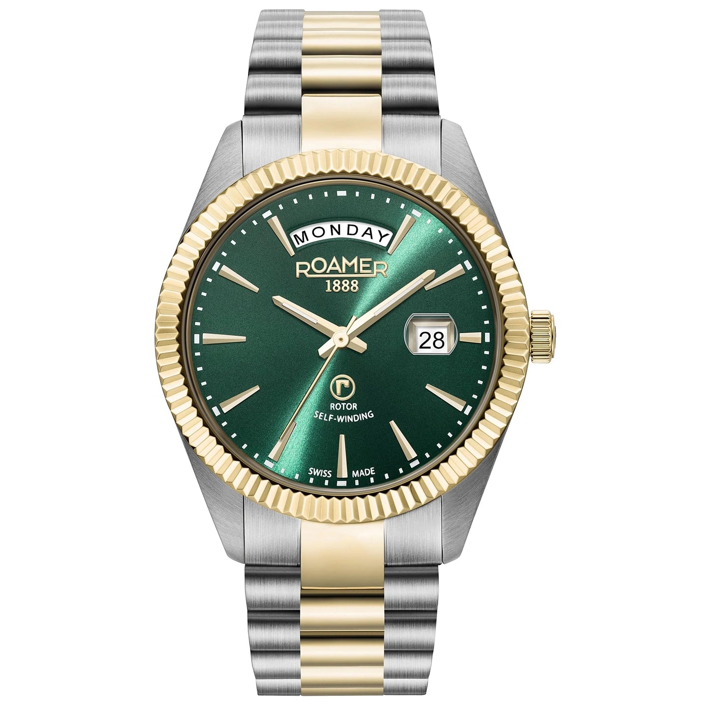 Roamer Primeline Daydate Analog Green Dial Women's Watch-981662 48 75 90