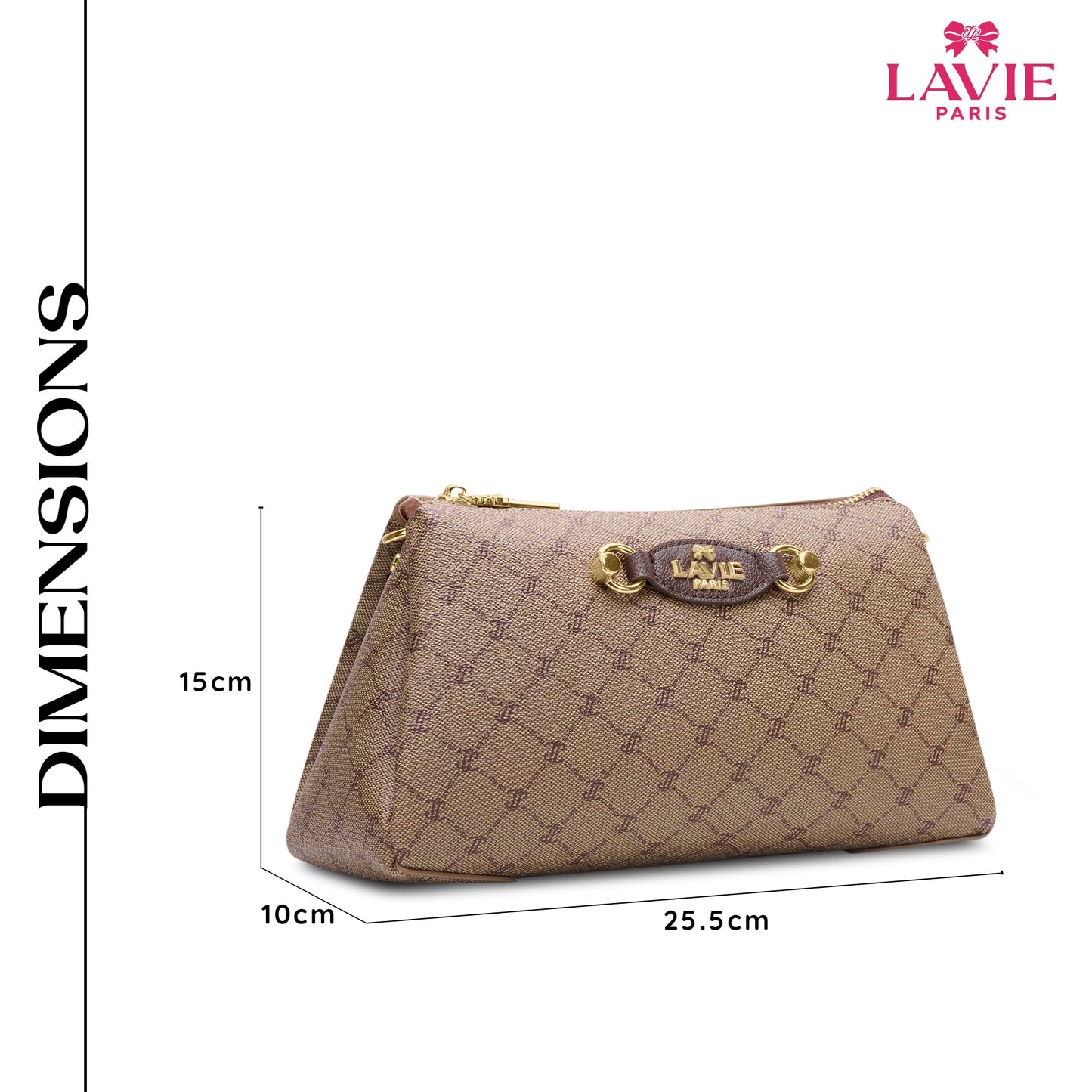 LAVIE PARIS Women's Eloi 3 Compartment Crossbody Sling Bag | Ladies Purse Handbag | Gift for Women