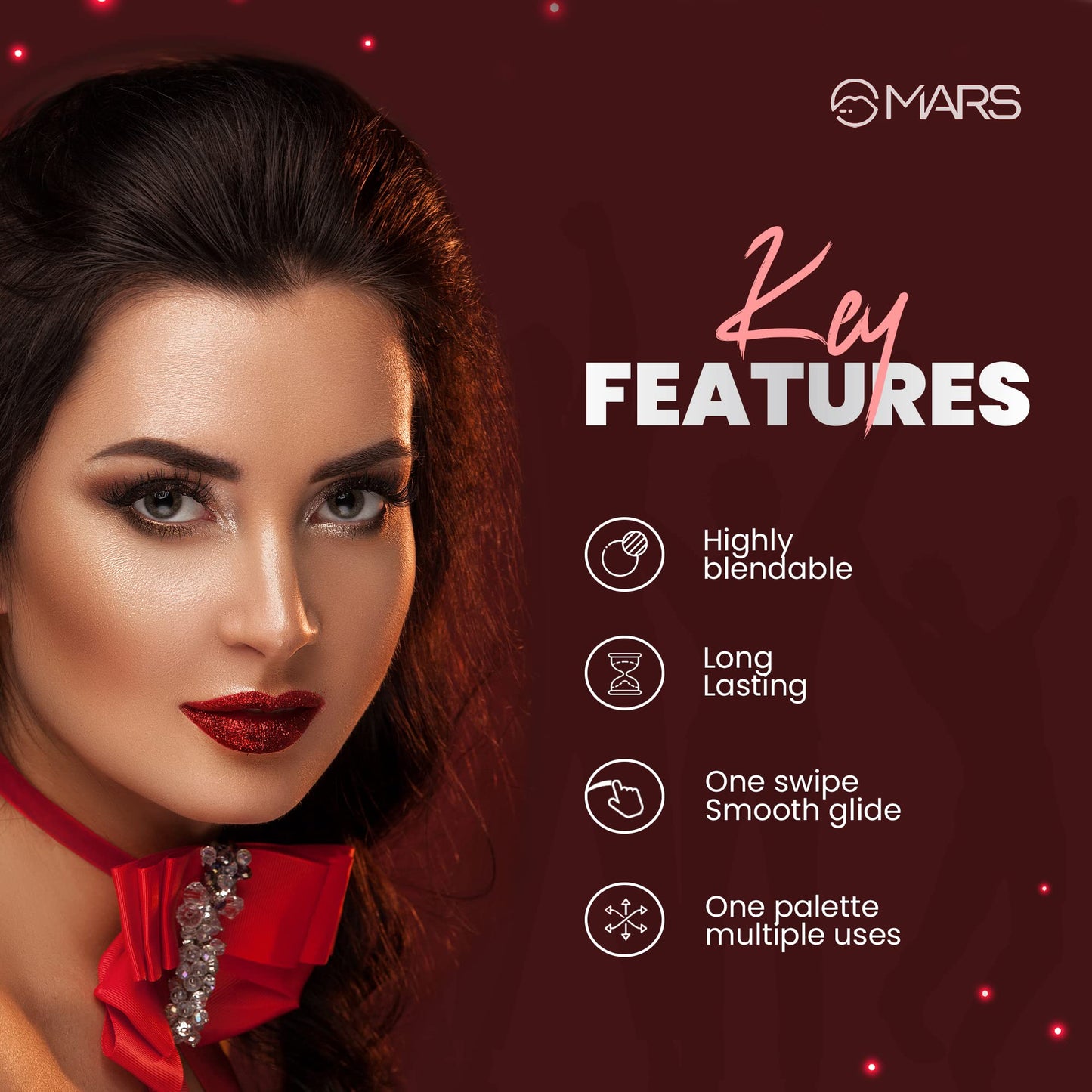 MARS 12 Shades Dance of Joy Eyeshadow Palette | Highly Pigmented and Blendable | Multicolor | Matte and Shimmer Finish 01-Multicolor (13.2g) (Shade-02)