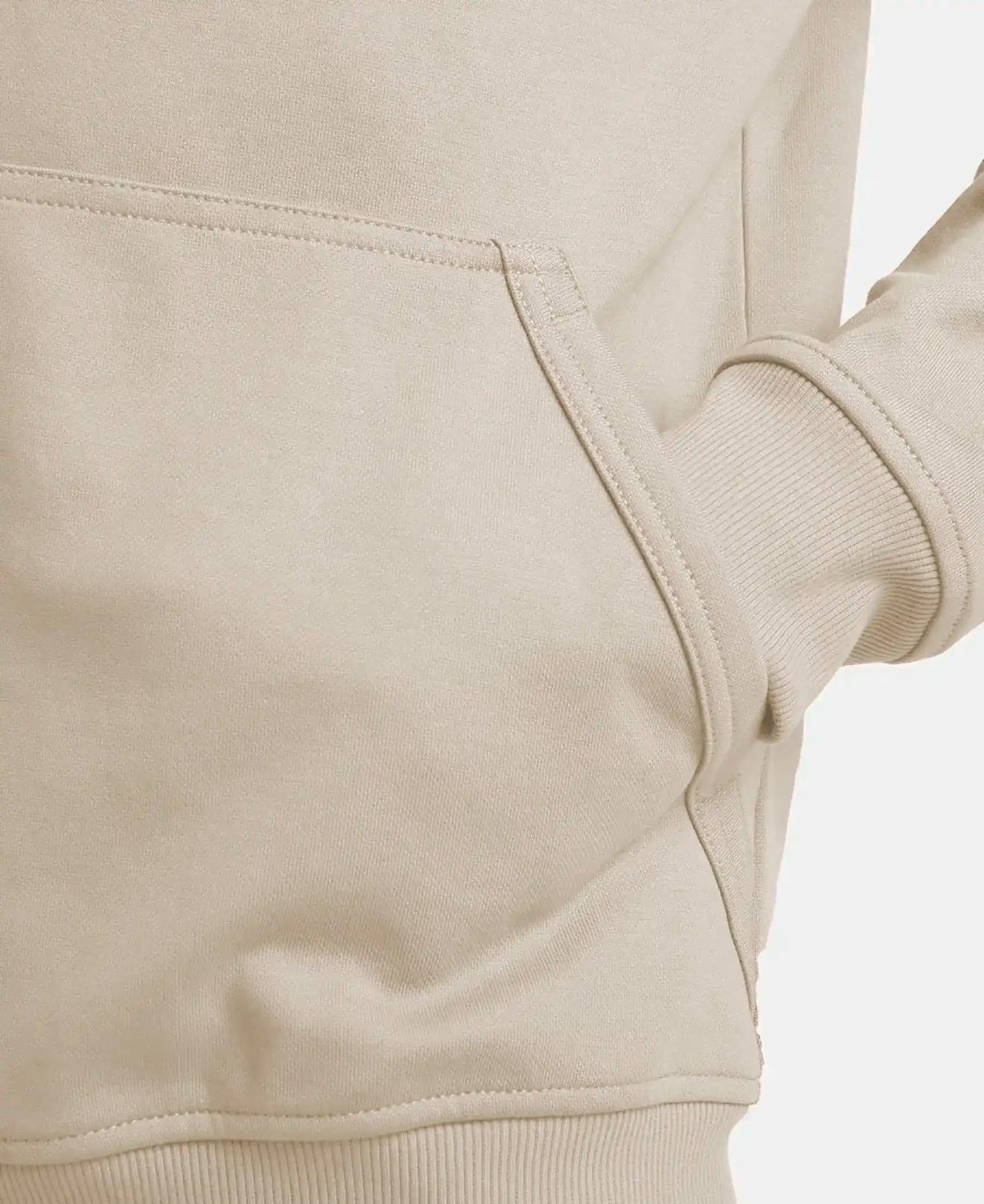 Jockey AM61 Men's Super Combed Cotton Rich Pique Hoodie Jacket with Ribbed Cuffs_Birch_XXL