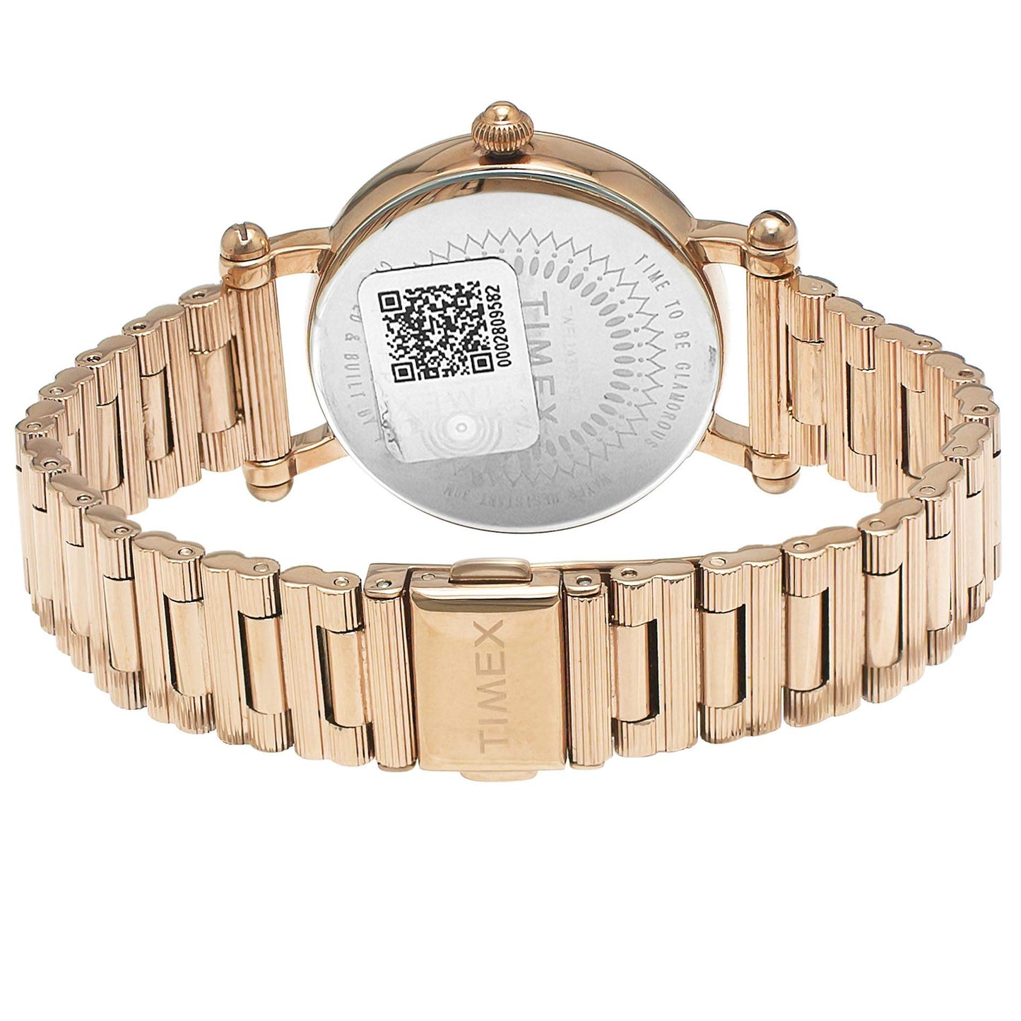 Timex Women Brass Analog Grey Dial Watch-Twel14302, Band Color-Rose Gold