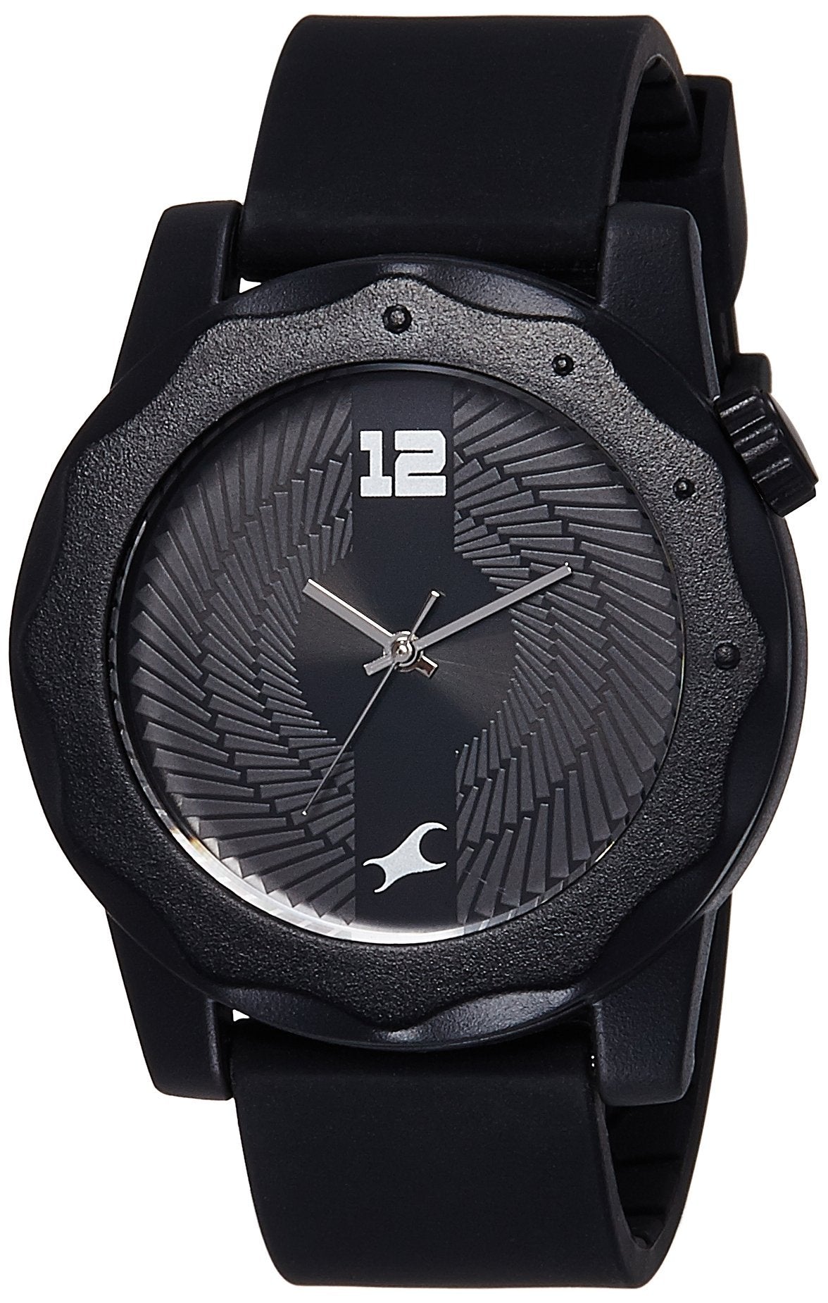 Fastrack Quartz Analog Black Dial Black Silicone Strap Unisex Watch - NT38022PP03
