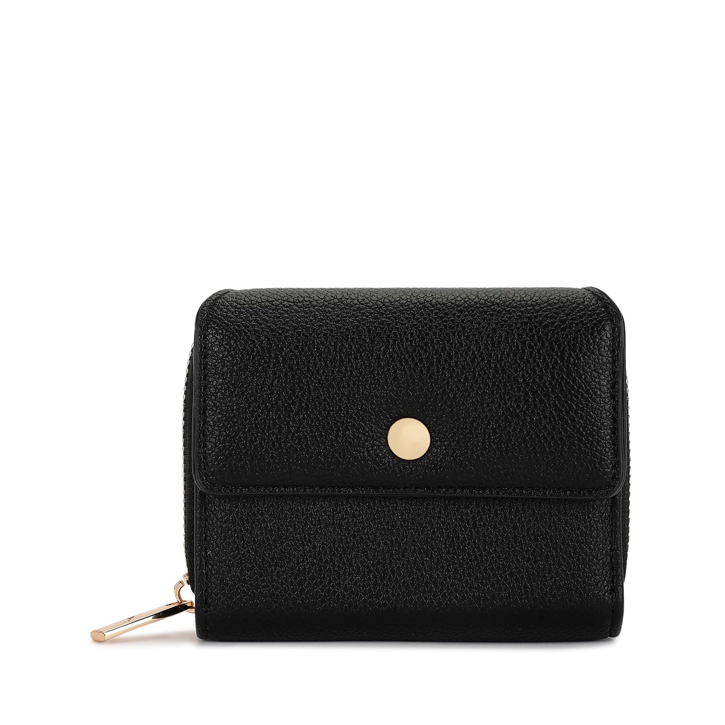 Fastrack Women's Mini Organizer Wallet | Flap Closure, Tri-Fold Design, Zip Coin Pocket, Card & Cash Slots | Compact & Organized | 6 Months Warranty