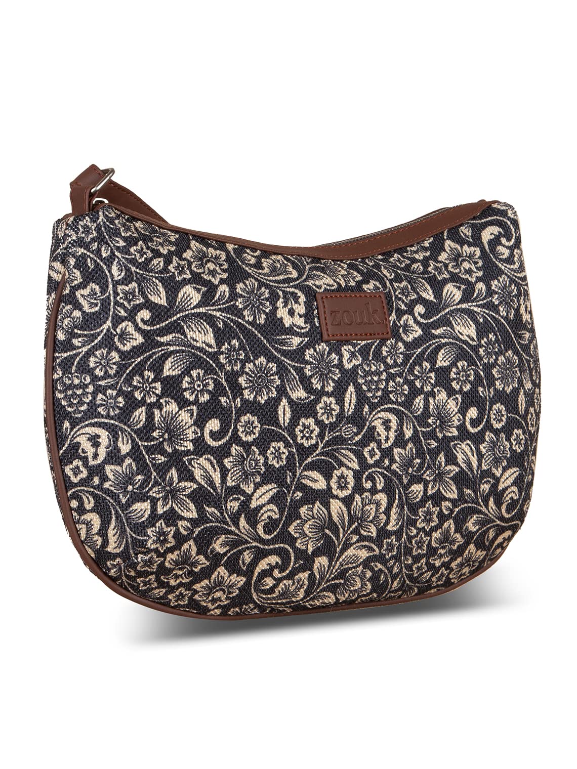 ZOUK 100% PeTA Approved Vegan Leather FloMotif Print Shoulder Bag for Women