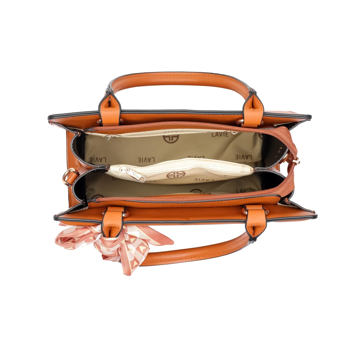 Lavie Luxe Women's Quare25 Medium Debossed Satchel Handbag for Women | Satchel Bag for Work | Ladies purse | Stylish Shoulder Bag | Gift for Women