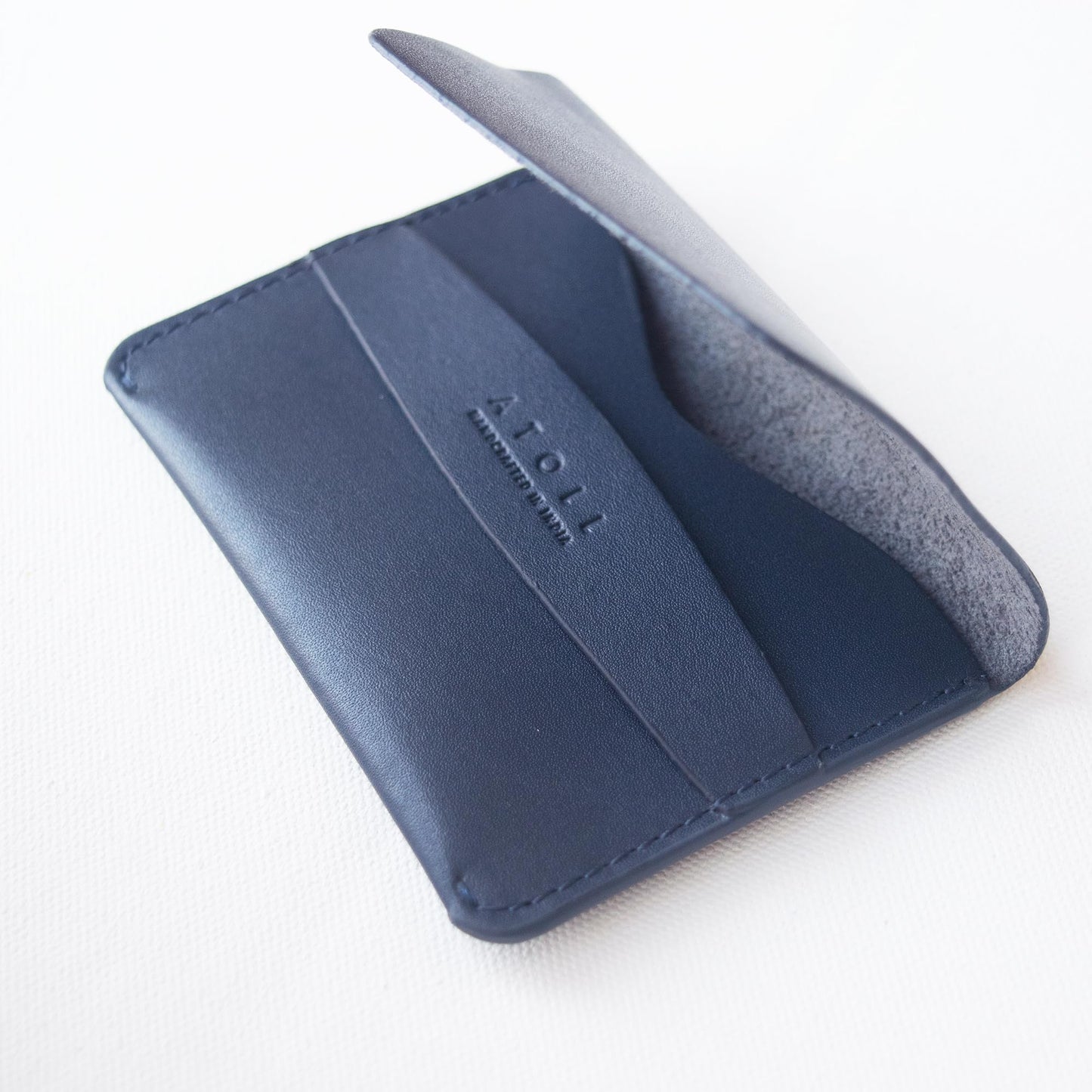 Atoll Leather Wallet for Men | Men’s Minimalist Loop Wallet | Top Grain Leather Stylish Credit Card Holder | Cash Compartment | Slim Card Holder