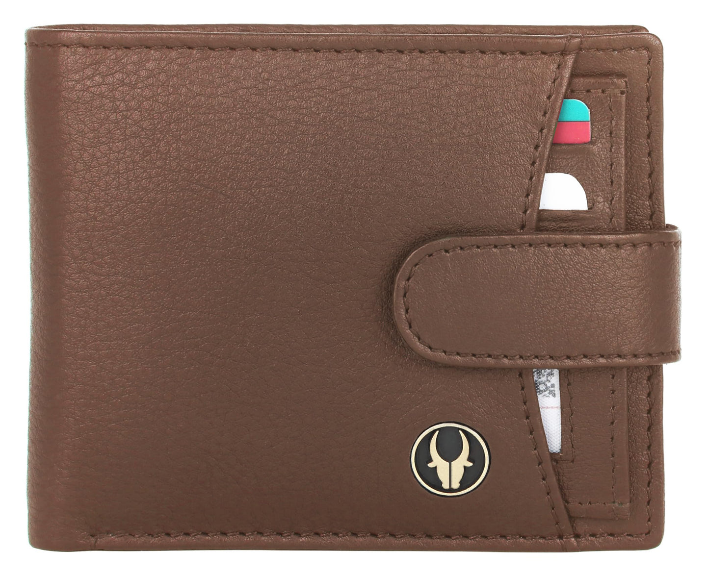 WildHorn® Leather Wallet for Men & Women | Wallet Combo for Men | Genuine Leather Purse | Premium Gift Box Edition | Gift Box for Birthday, Anniversary (Brown)