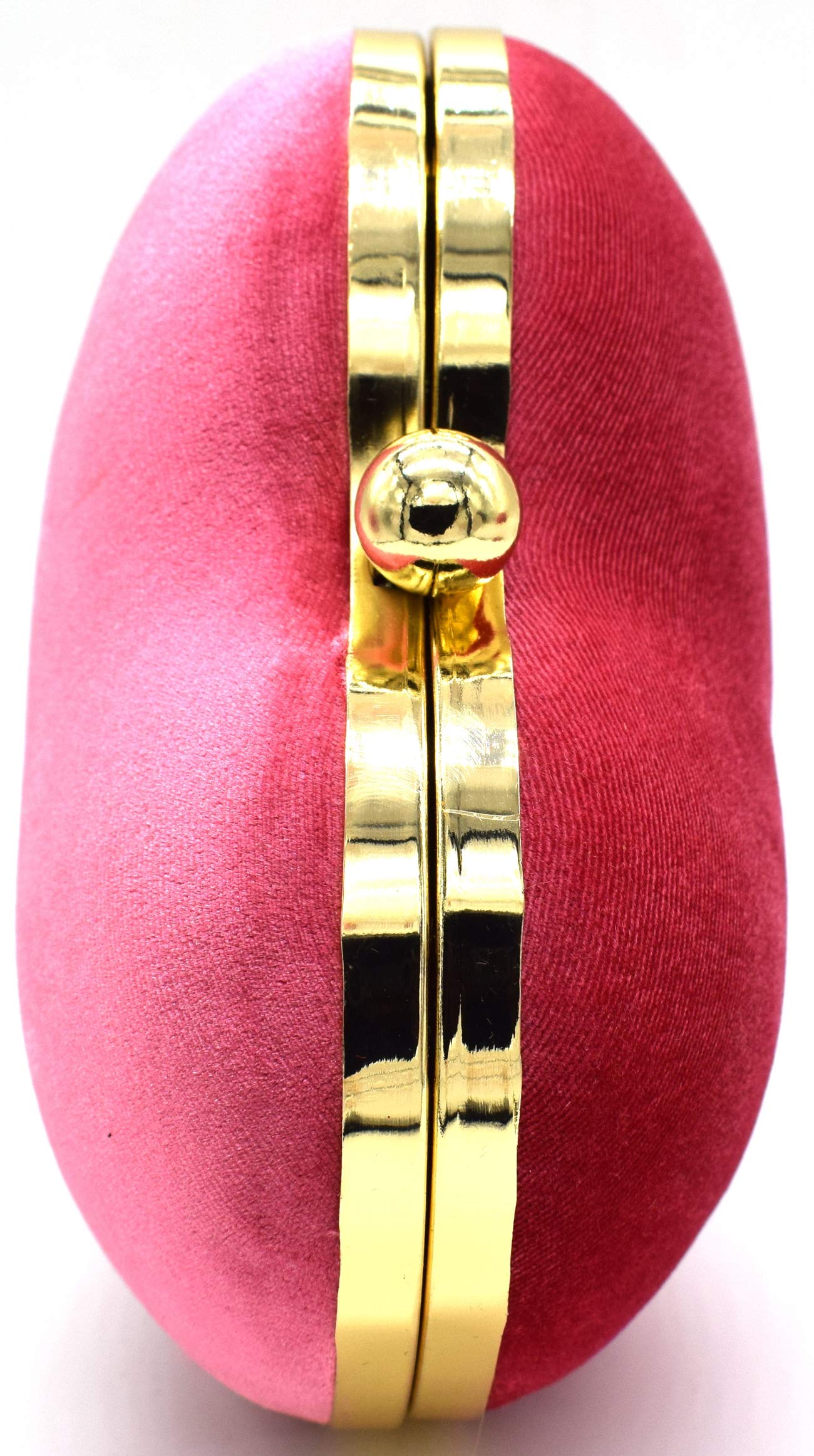 TOOBA Handicraft Box Clutch Bag Purse For Bridal, Casual, Party, Wedding (Velvet Pink)