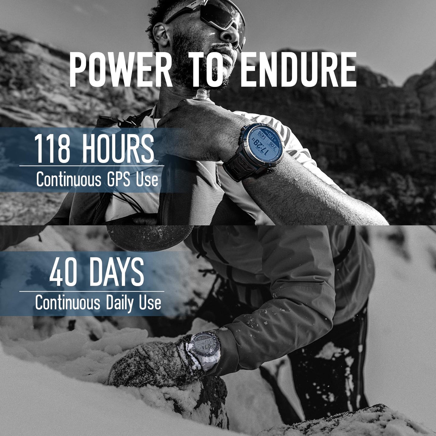 COROS VERTIX 2S Adventure GPS Watch, 36 Days Battery Life, GPS Navigation with Global Offline Maps, Route Planner, Heart Rate Monitor, Rock Climbing, Skiing, Running, Biking - Space Black