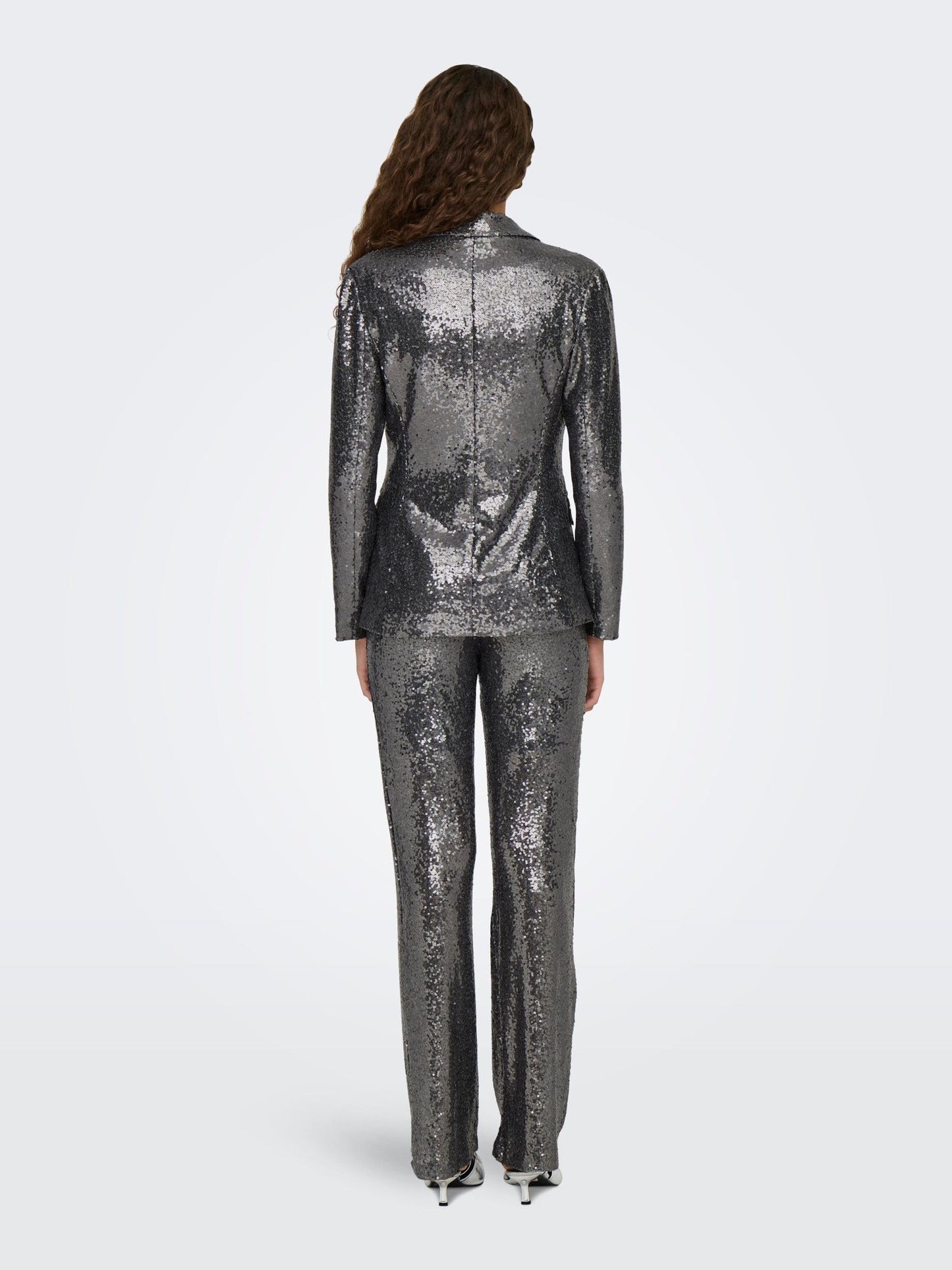 ONLY Women Tailored Fit Silver Blazer