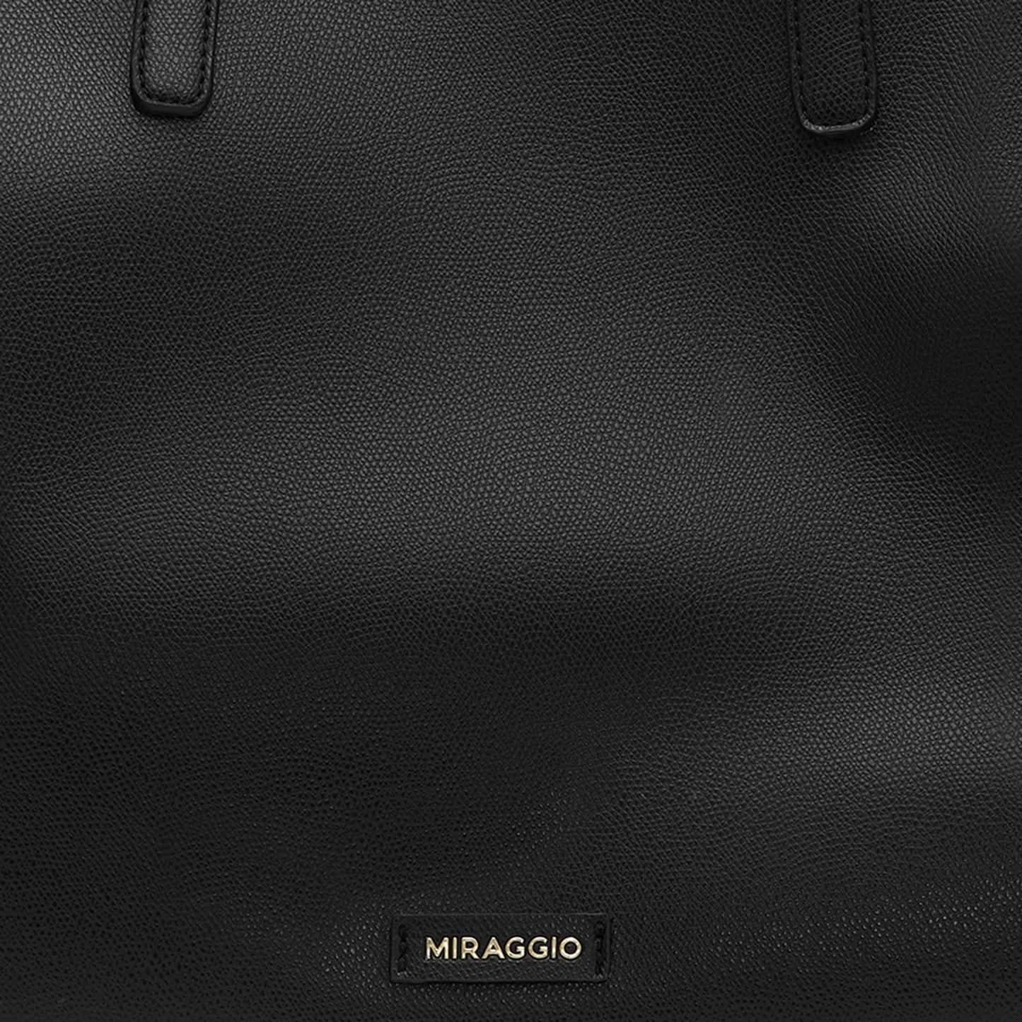 Miraggio Brooklyn Large Sized Tote Bag with Front Pocket for Women | Office Handbag for Women | Fits Upto 16" Laptop | Ladies Shoulder Purse (Black)