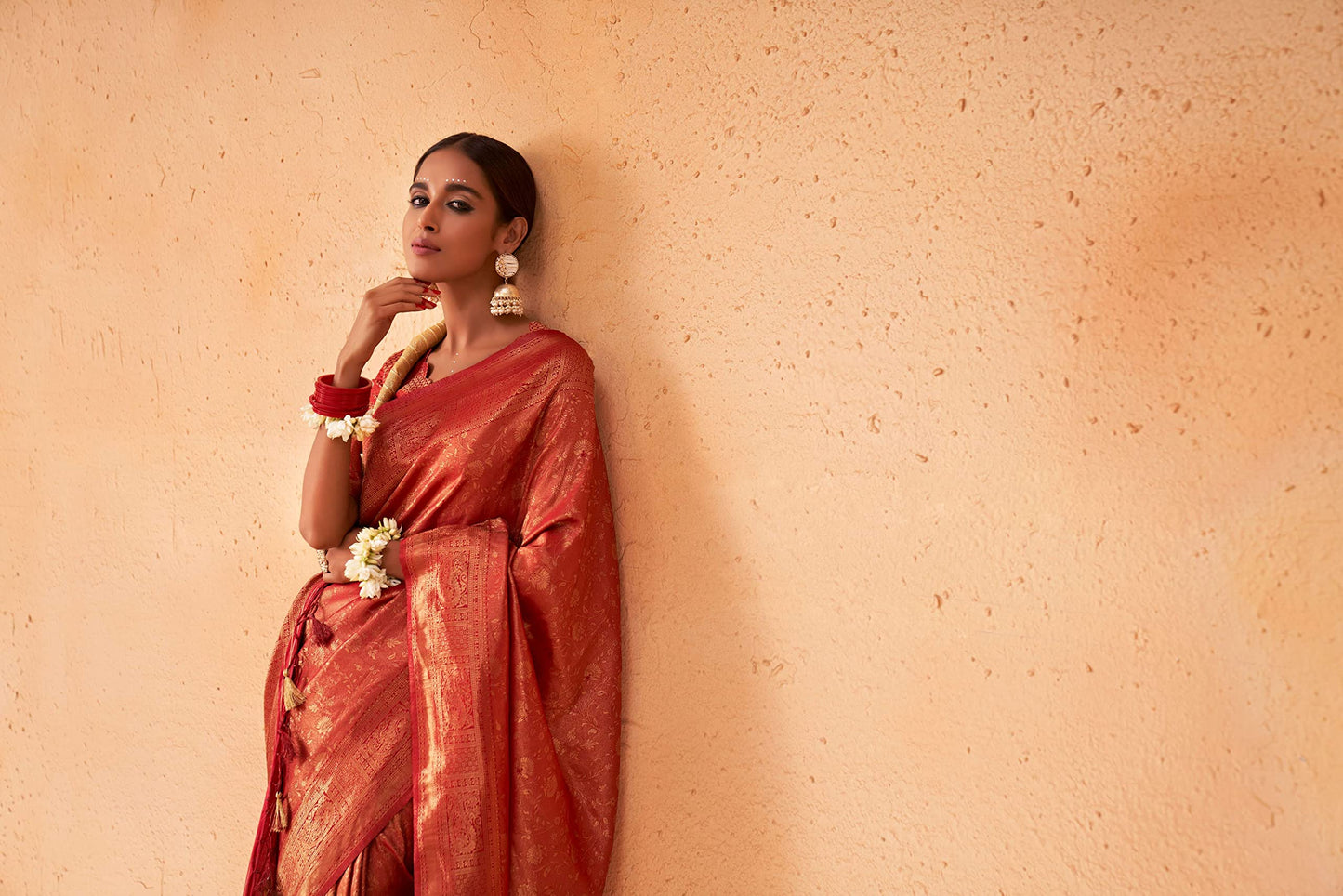 Vardha Women's Kanchipuram Art Silk Saree with Unstitched Blouse Piece - Tissue Zari Woven Work Sarees for Wedding (Ayanti Silk_513)