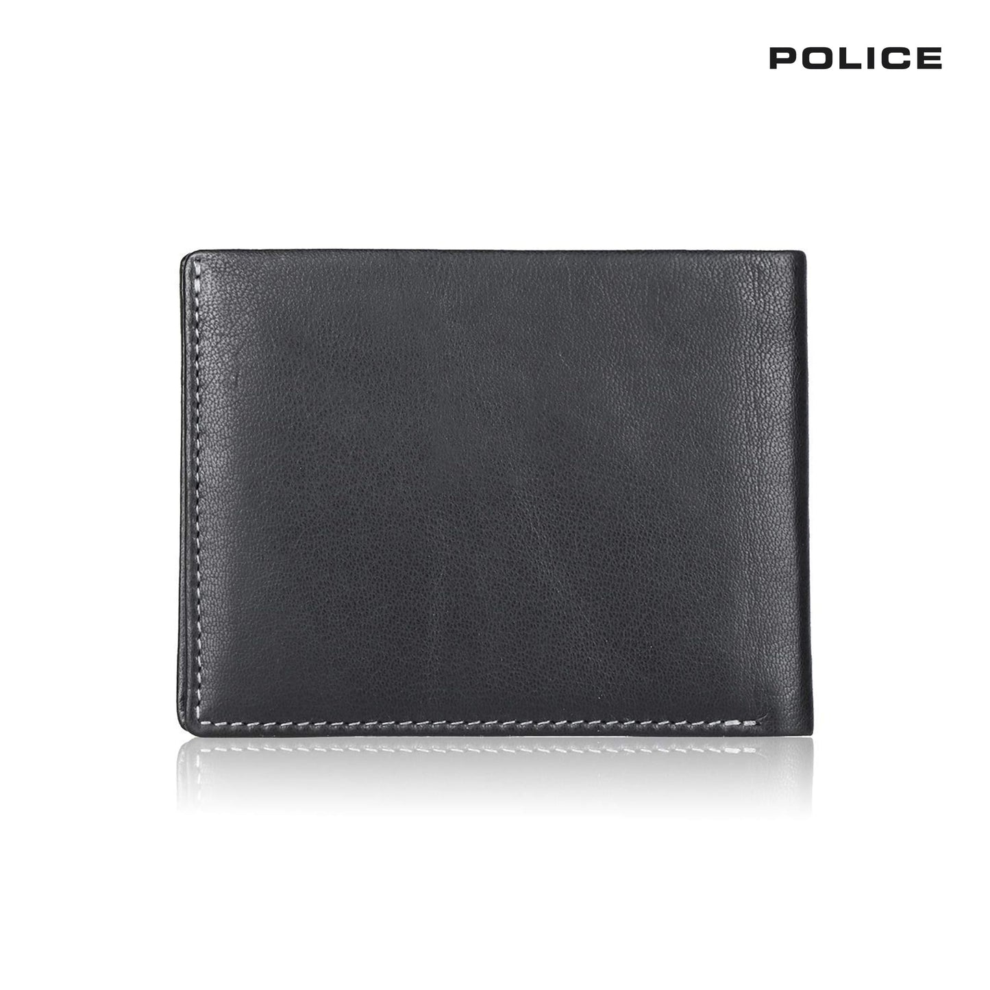 Police Branded Men's Wallet Leather Original | Premium Slim Wallet for Men Stylish Genuine Leather Gents Purse with 8 Card Holder Slots | 2 Slip-in Pockets | Ideal Diwali Gifts - Black