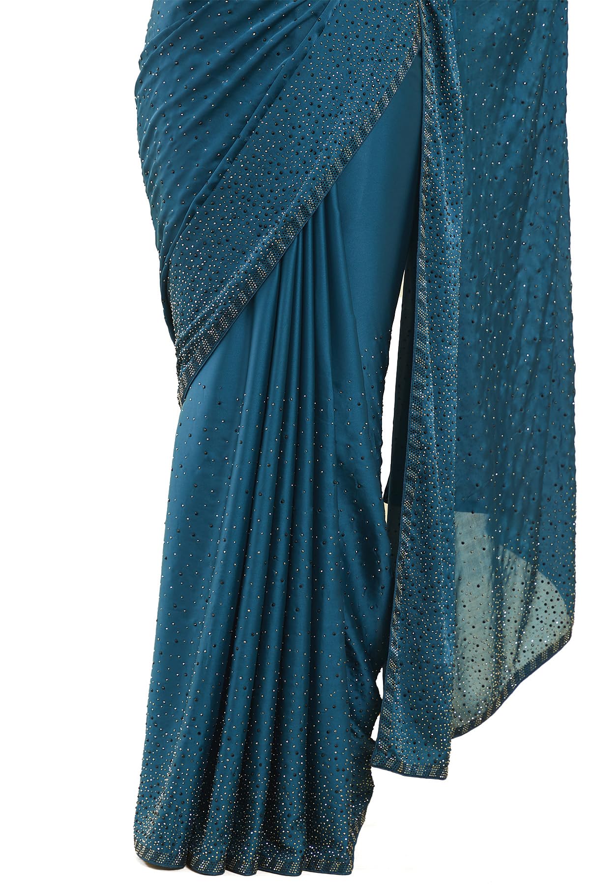 Soch Women's Jamdani Pure Crepe Saree (SRPXDESR03976J_Blue)