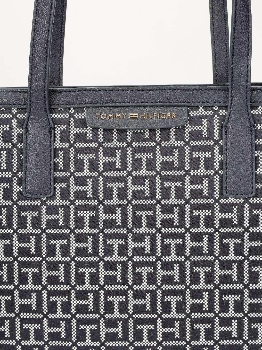 Tommy Hilfiger Logo Blue Polyester Tote Bag