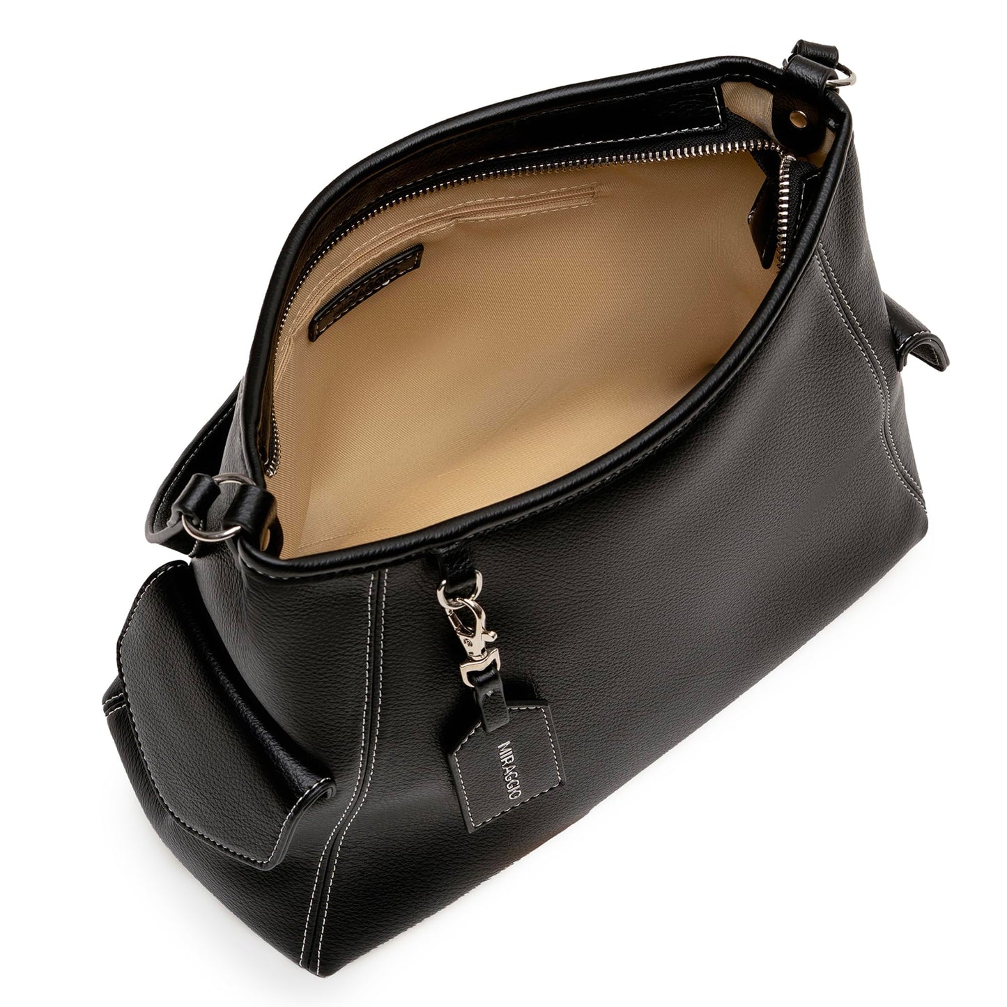 Miraggio Elin Hobo Bag For Women | Shoulder Bag For Women Stylish (Black)