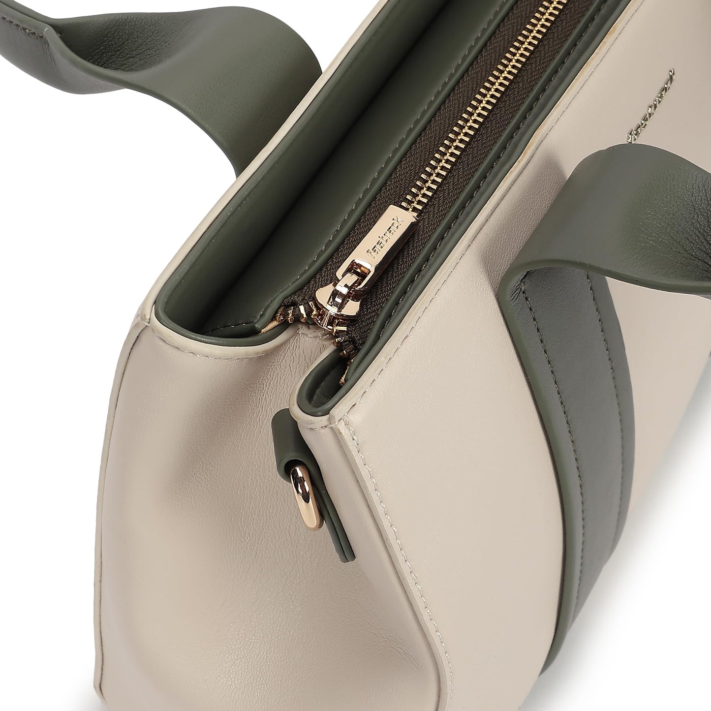 Fastrack Frosted Mint satchel| Women’s Pebbled Faux-Leather Satchel | Dual Compartments, Centre Zip Divider & dual carry option