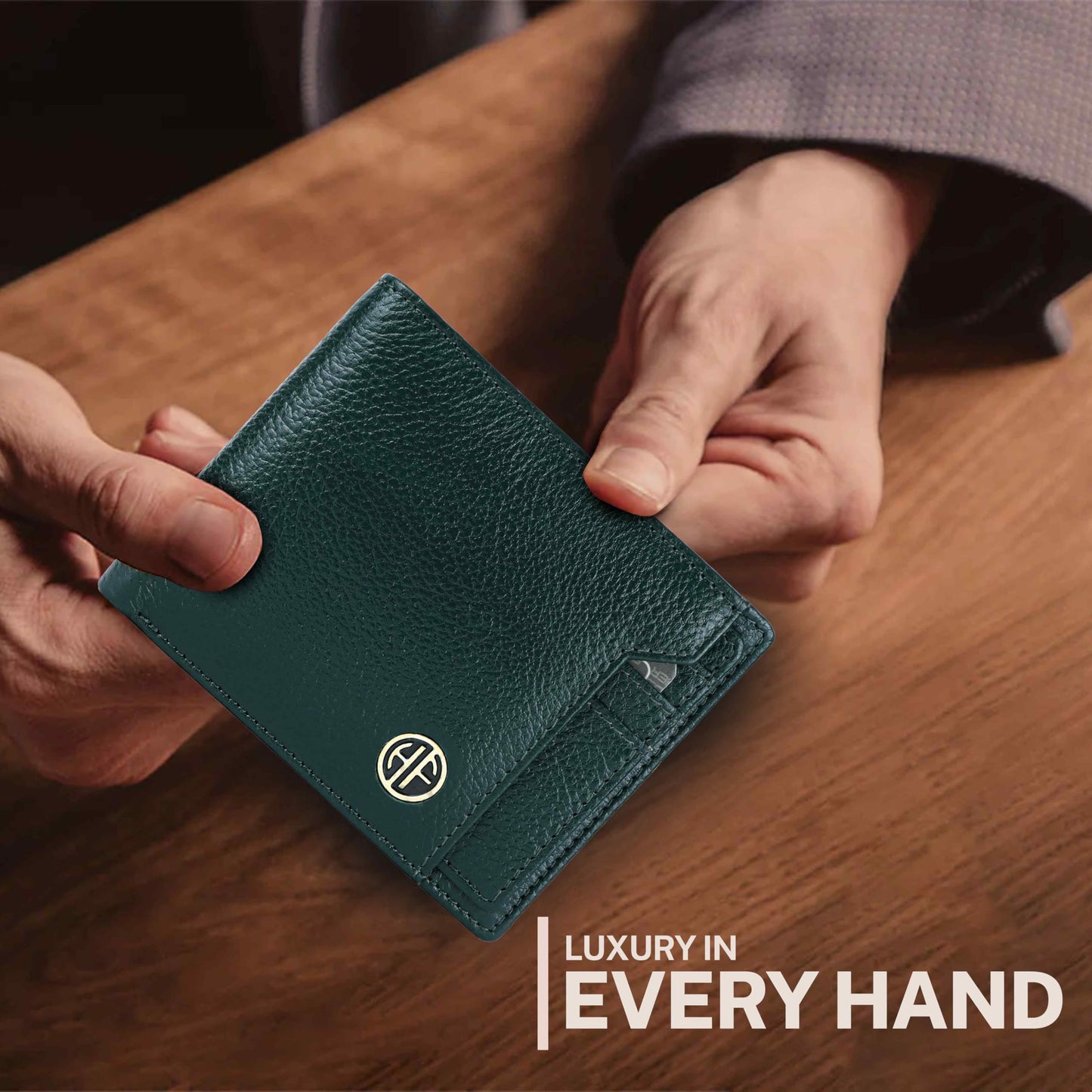 HAMMONDS FLYCATCHER Wallet for Men Leather Original, Mens Wallet, Leather Wallets for Men Stylish, Bi-Fold Wallets for Man, 6 Card Slots, Easy Access Card Slots, Coin Pocket, Gift for Mens - Green