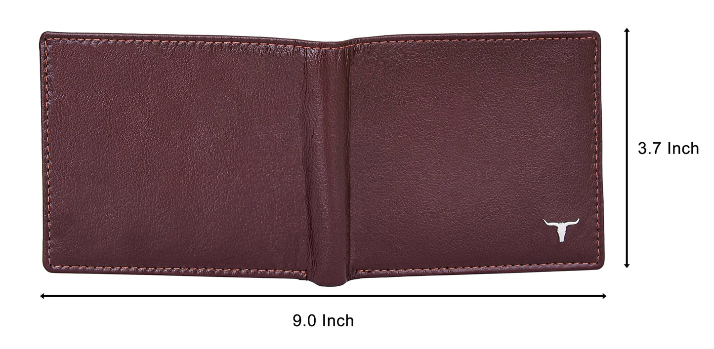 URBAN FOREST Griffin Aniline Brown Leather Wallet & Diamond Pen Combo Gift Set for Men