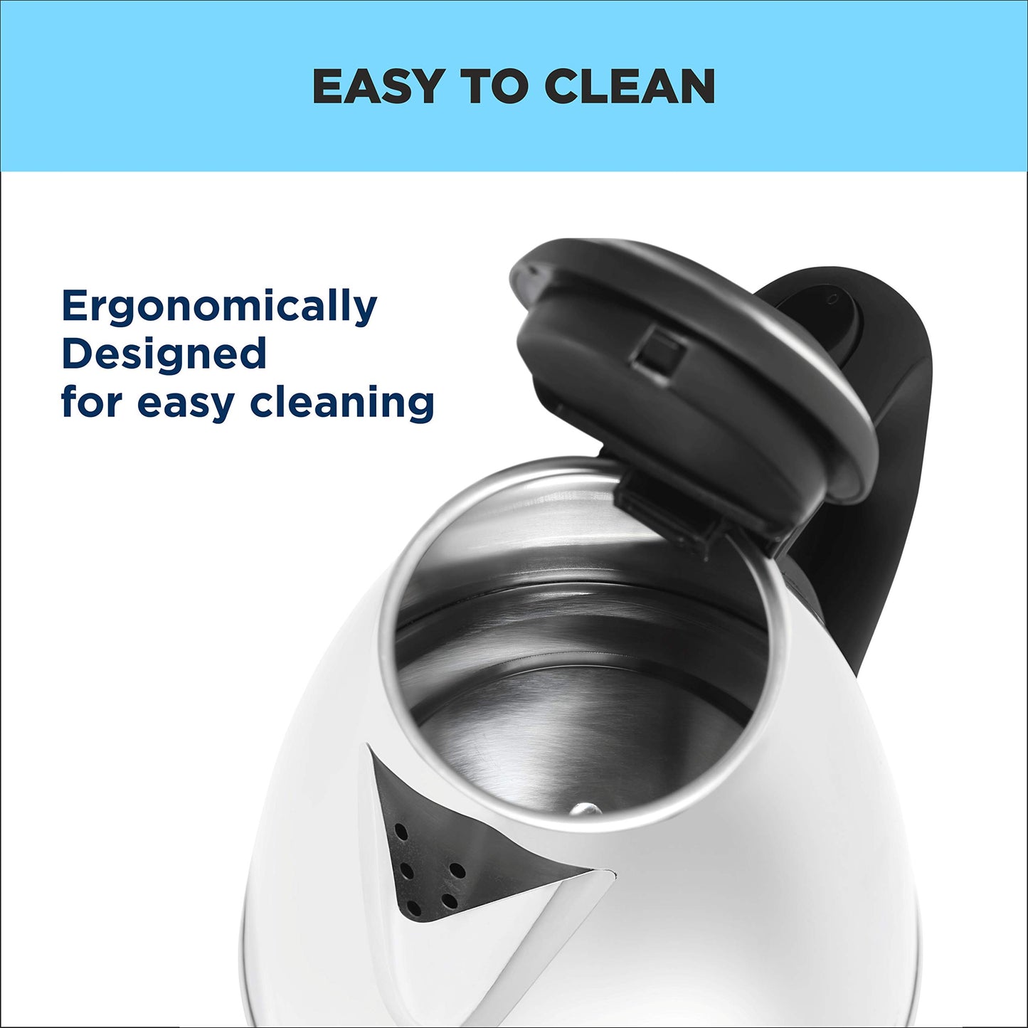 Butterfly EKN 1.5 Litre Stainless Steel Electric Kettle | 1500 W | 360 Swivel Power Base | Auto Shut Off | For Hot Water, Tea, Coffee, Noodles | Dry Boil Protection |