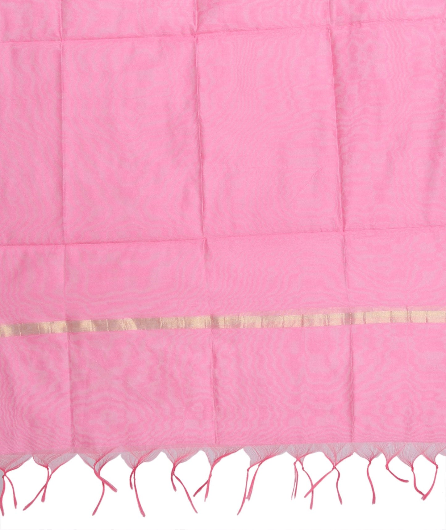 DUPATTA BAZAAR Women's Pink Silk Dupatta.