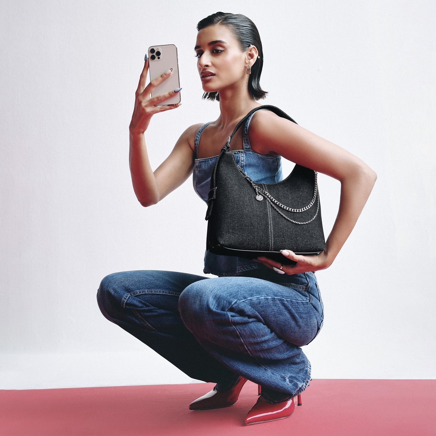 Miraggio Rio Hobo Bag (Black)