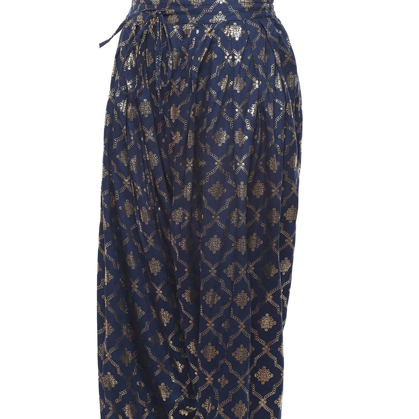 BIBA Women Embroidery Kalidar Salwar Rayon Kurta With Dupatta-(Skdgold Mur9147_Blue_36)