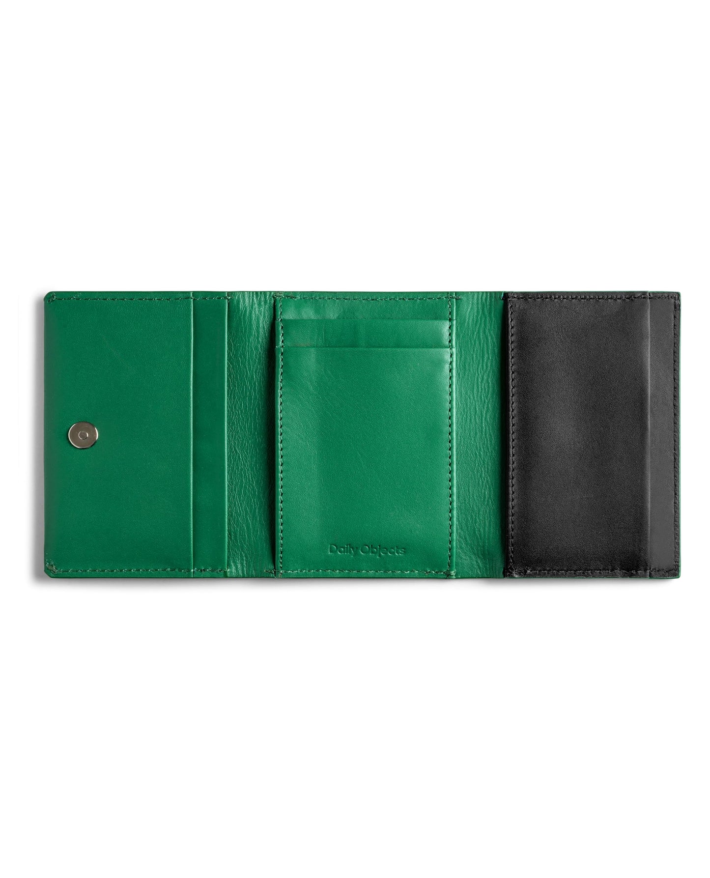 DailyObjects Green Even Wrap Card Wallet | Men Women | Premium Design | Full-Grain Leather | Handcrafted | Card Holder | 8 Cards Slots | Dual-Tone Colorways | Magnetic Closure