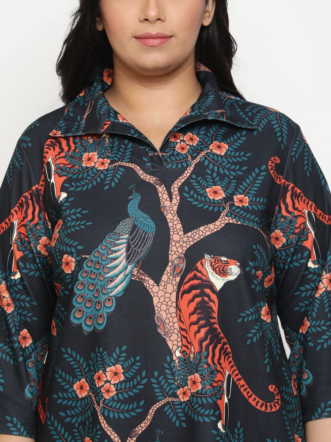 AMYDUS Plus Size Shirt Dress for Women | Smart Straight Fit | Collared Neck | Sweat Absorbing | XL to 9 XL Polo Dresses for Women