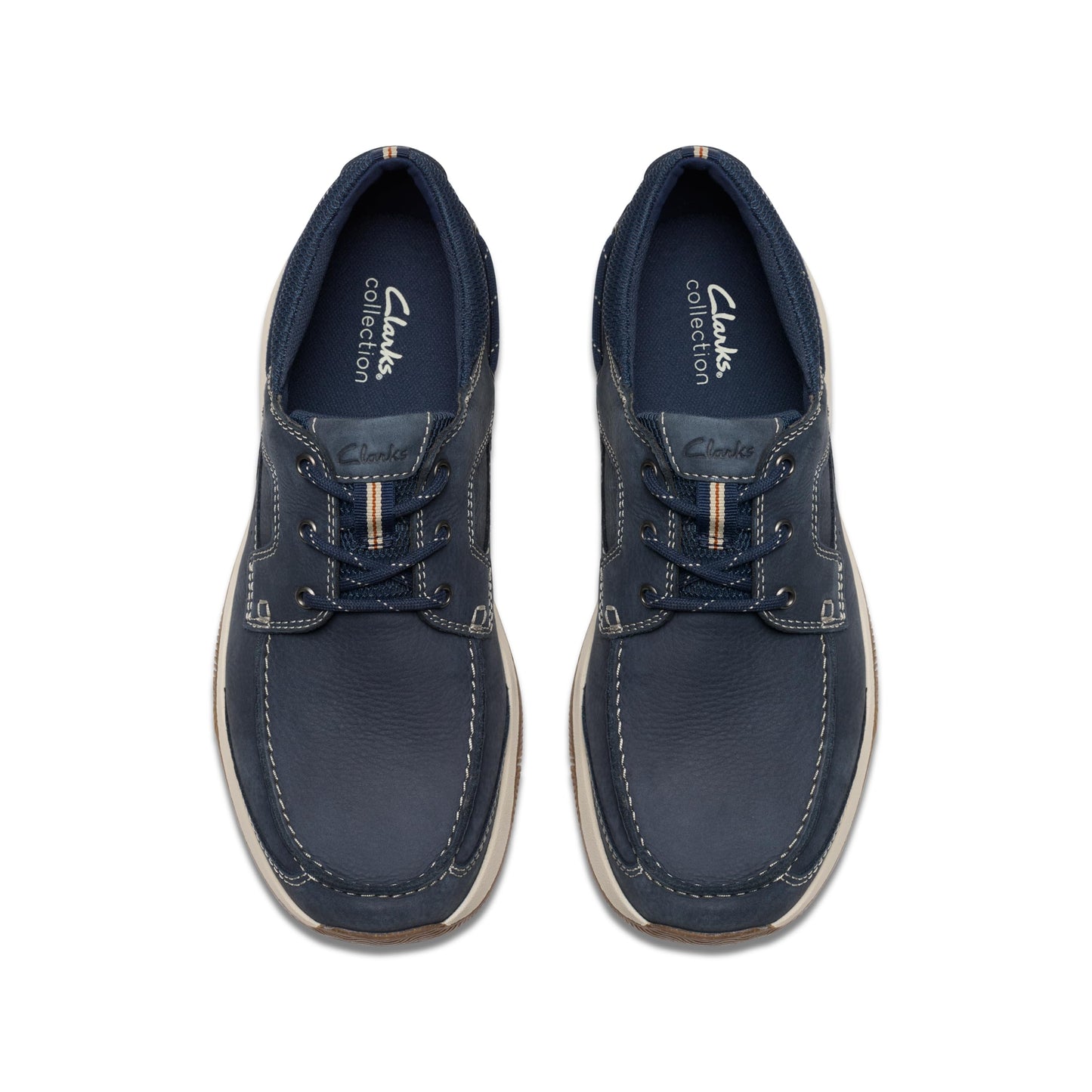 Clarks Mens Sailview Lace, Navy Nubuck, 10.5 Wide