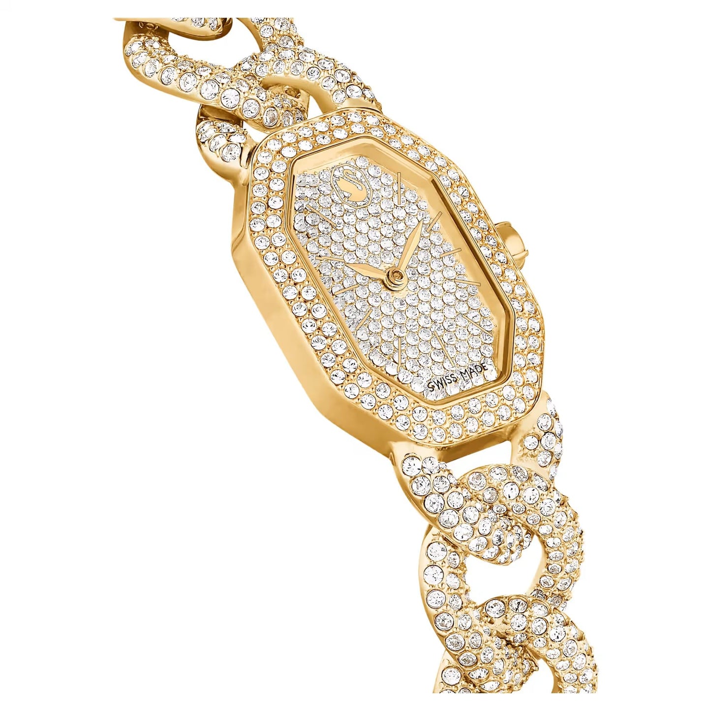 Swarovski Dextera Chain Watch Swiss Made, Crystal Bracelet, Gold Tone, Gold-Tone Finish 5668854