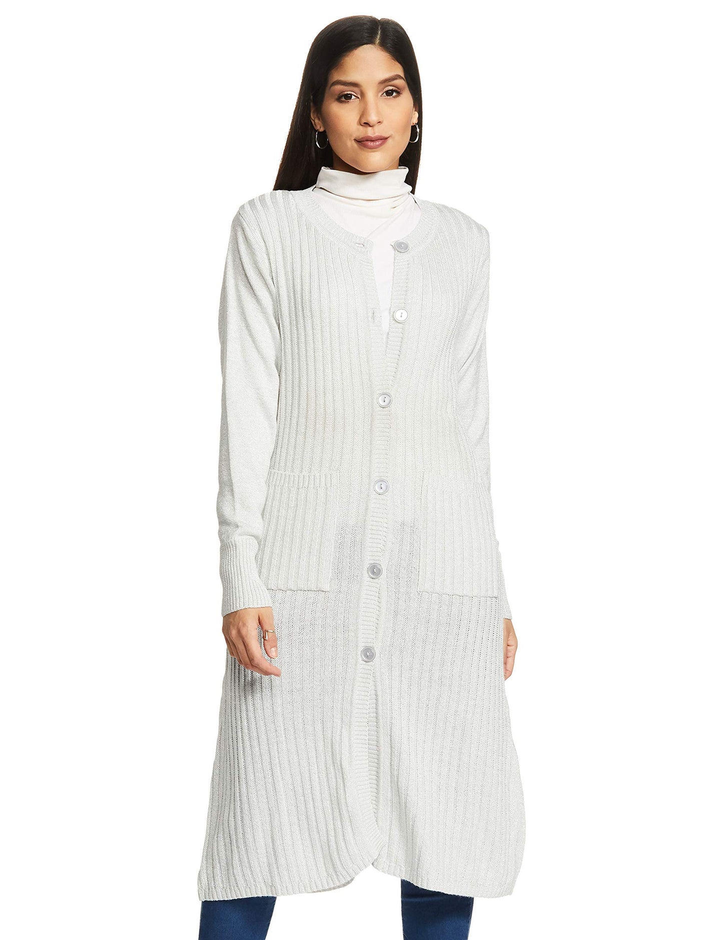 Aurelia Women's Synthetic Sweater (18AUA40008-300286_White_Medium)