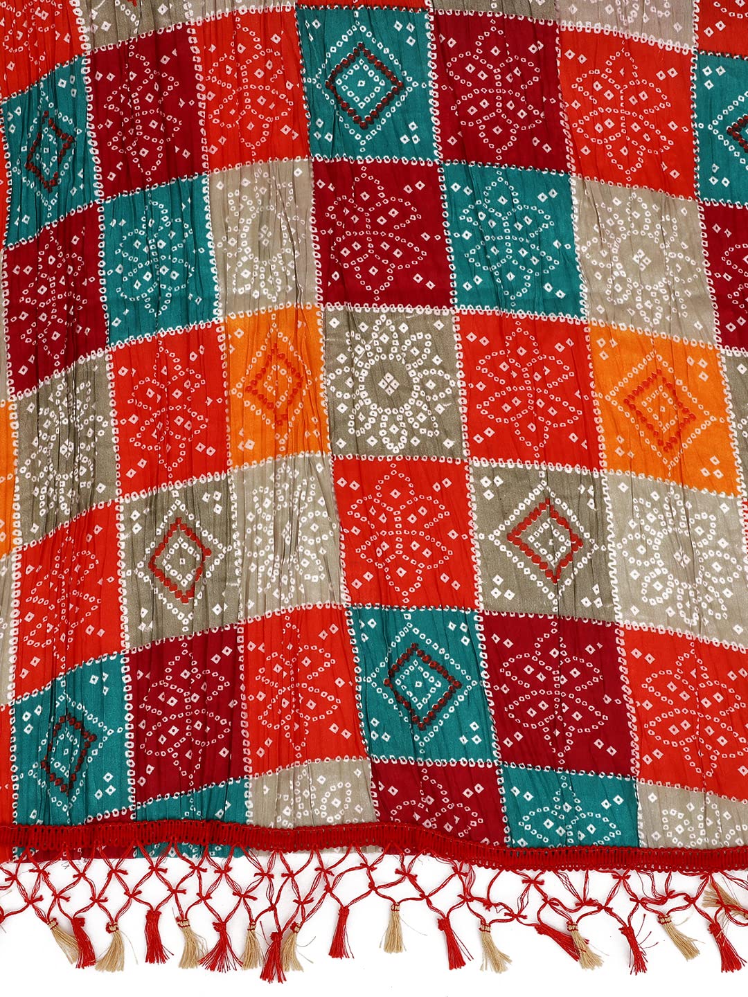 Weavers Villa Women's Cotton Printed Dupatta Chunni (Multi), 2.25 Mtrs