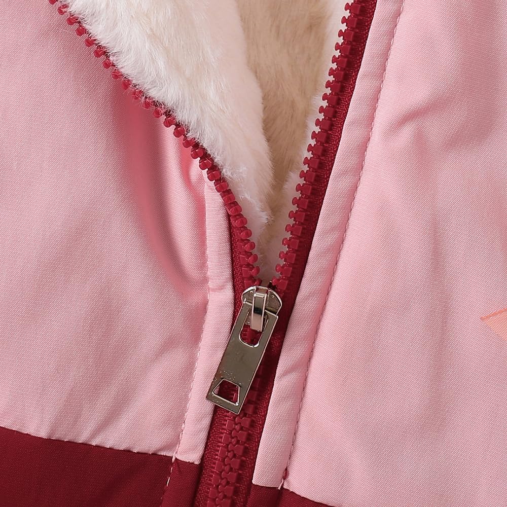 Hopscotch Girls Raglan Sleeves Maroon Colour-Block Bow Applique Jacket (3-4 Years)