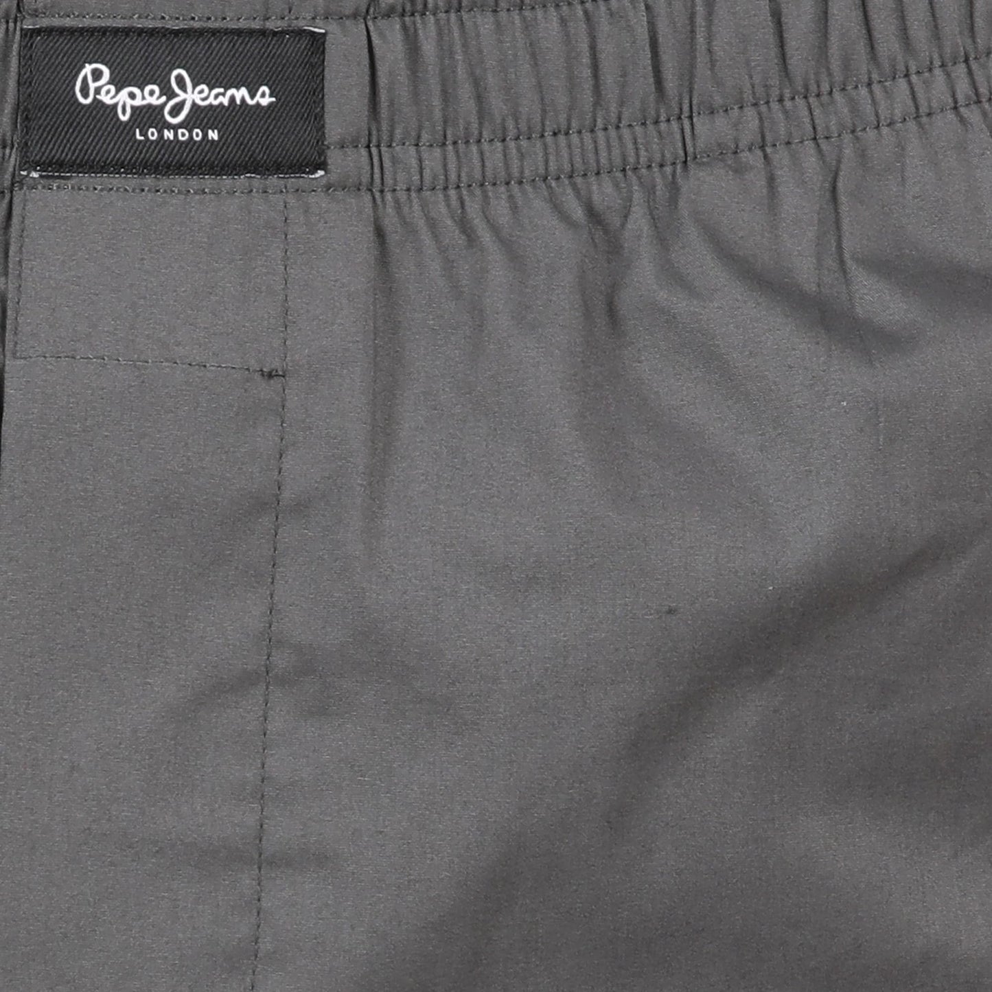 Pepe Jeans Men's Solid Woven Pyjama - Grey - Large