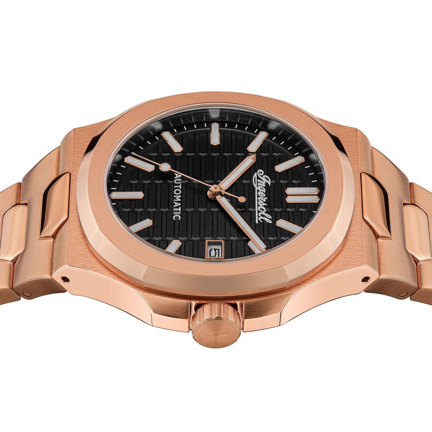 Ingersoll The Catalina Automatic Mens Watch with Black Dial and Stainless Steel Bracelet - I11802