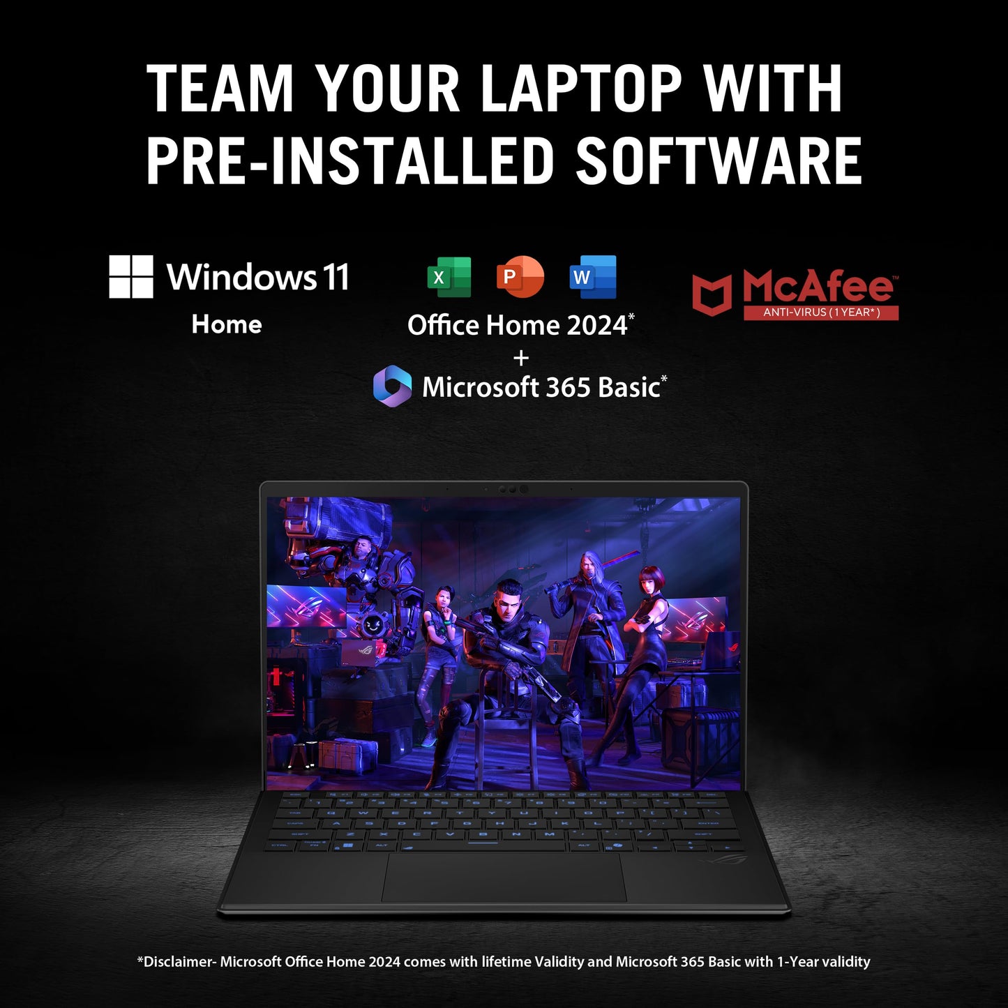 ASUS ROG Flow Z13 (2025), AMD Ryzen AI MAX+ 395,AMD Radeon iGPU, 64GB/1TB, 2.5K QHD,Touchscreen, 13.4", 34 cm,Windows 11, M365 Basic(1yr)* Office24, Off Black, 1.59 Kg, GZ302EA-RU193WS, Gaming Laptop