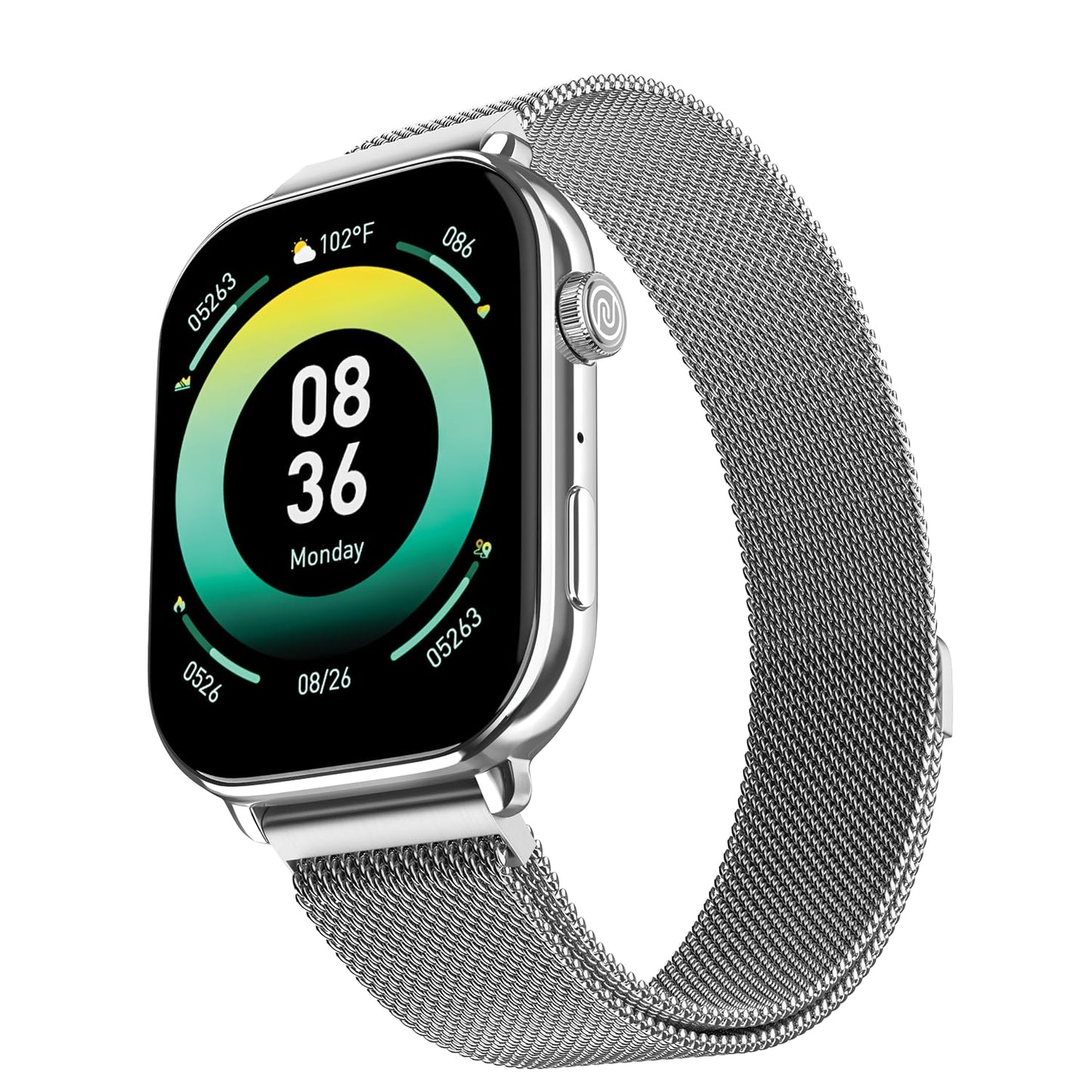 Noise ColorFit Pulse 4 Max Smartwatch - Silver Link