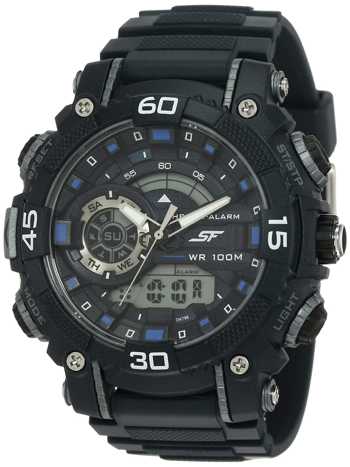 SF Xtreme Gear Analog-Digital Blue Round Dial Men's Casual Watch-77070PP09