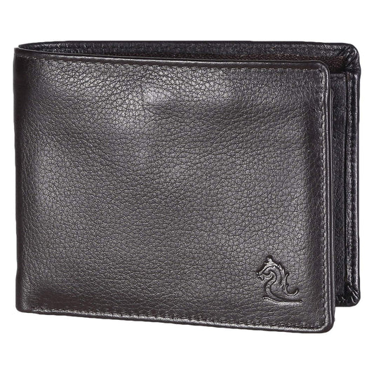 KARA Brown Genuine Leather Wallet for Men with Coin Pocket - Men's Leather Wallet with Multiple Card Slots