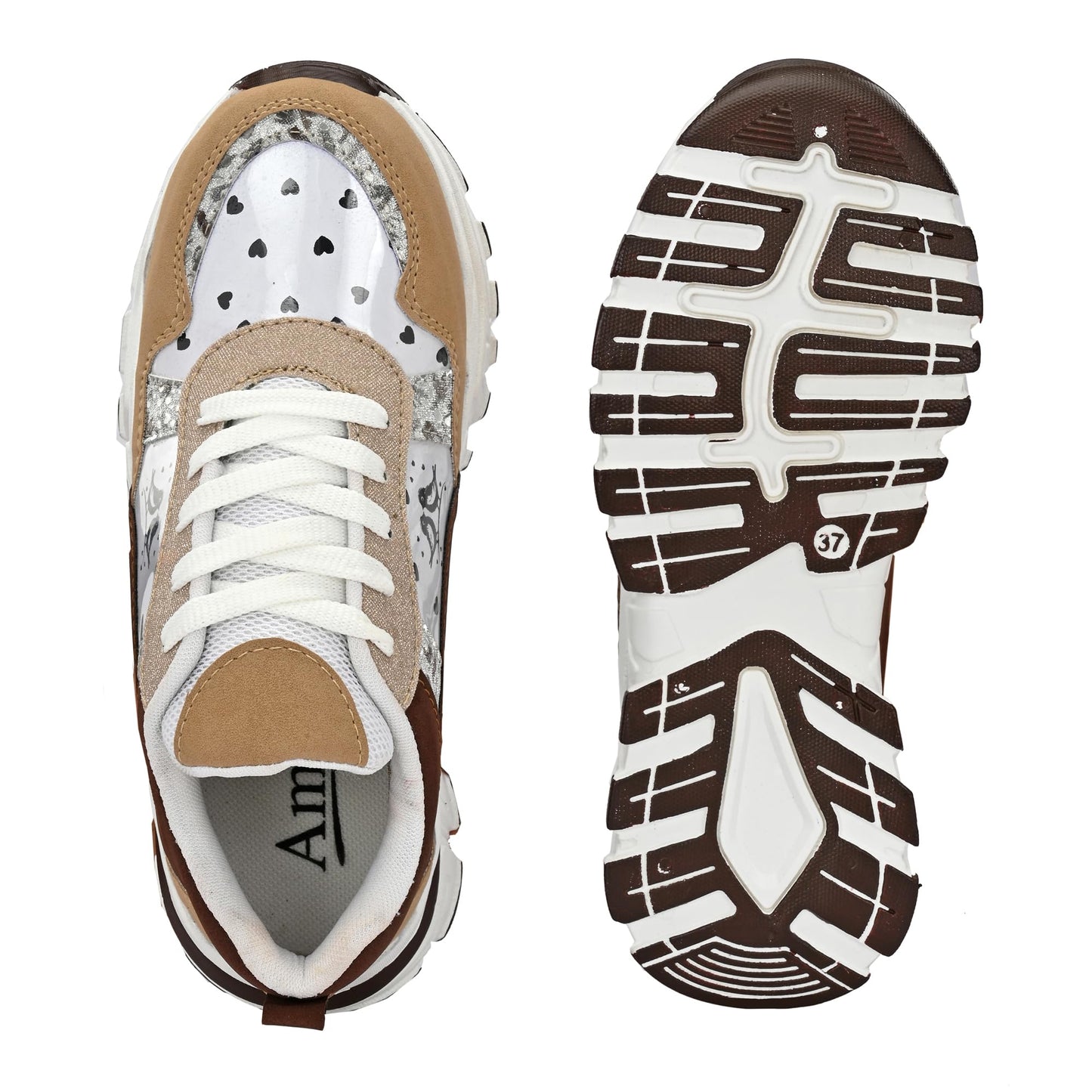 Amico Sports & Casual Slip-On Lightweight Shoes for Women & Girl's (Beige, UK Footwear Size System, Adult, Women, Numeric, Medium, 7)