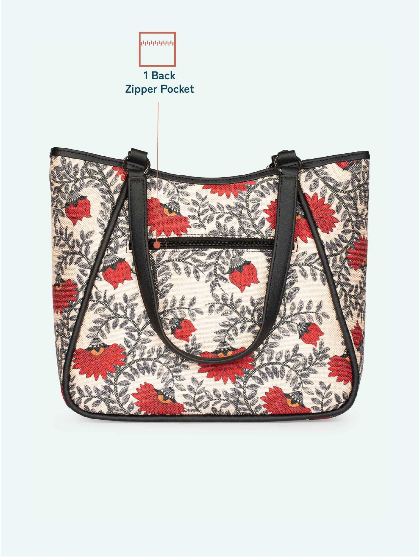 ZOUK Naisha Tote Bag - Nawabi Couture | Vegan Leather Handbag for Women