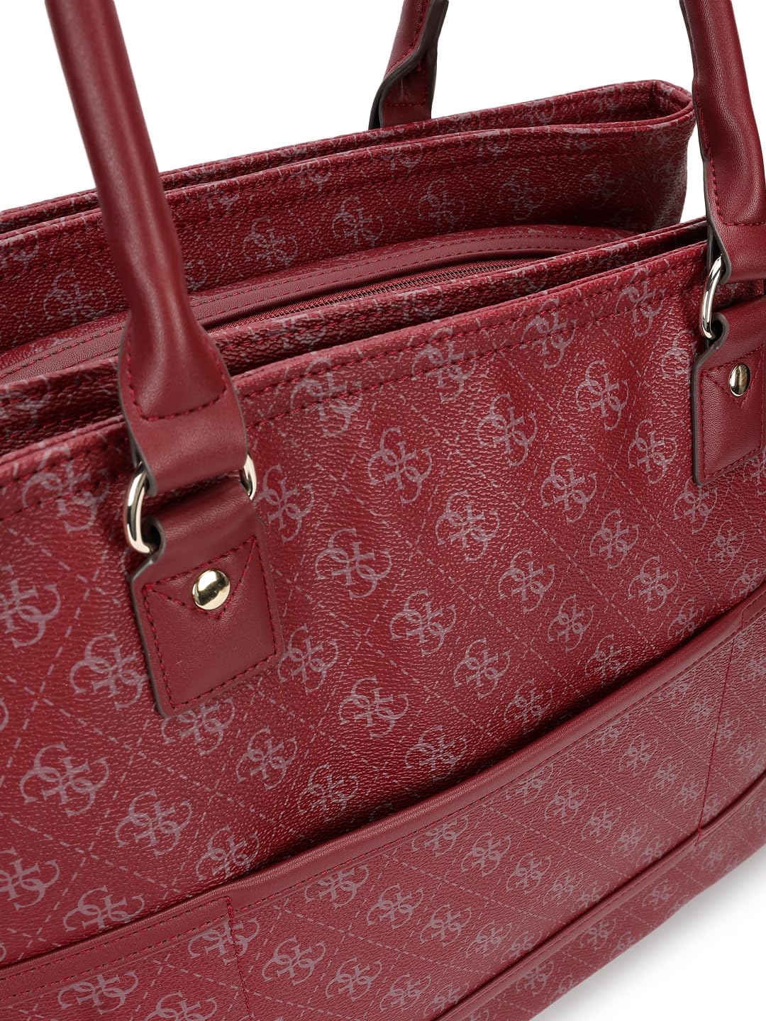 GUESS Claret Monogram Jesco Shopper Tote