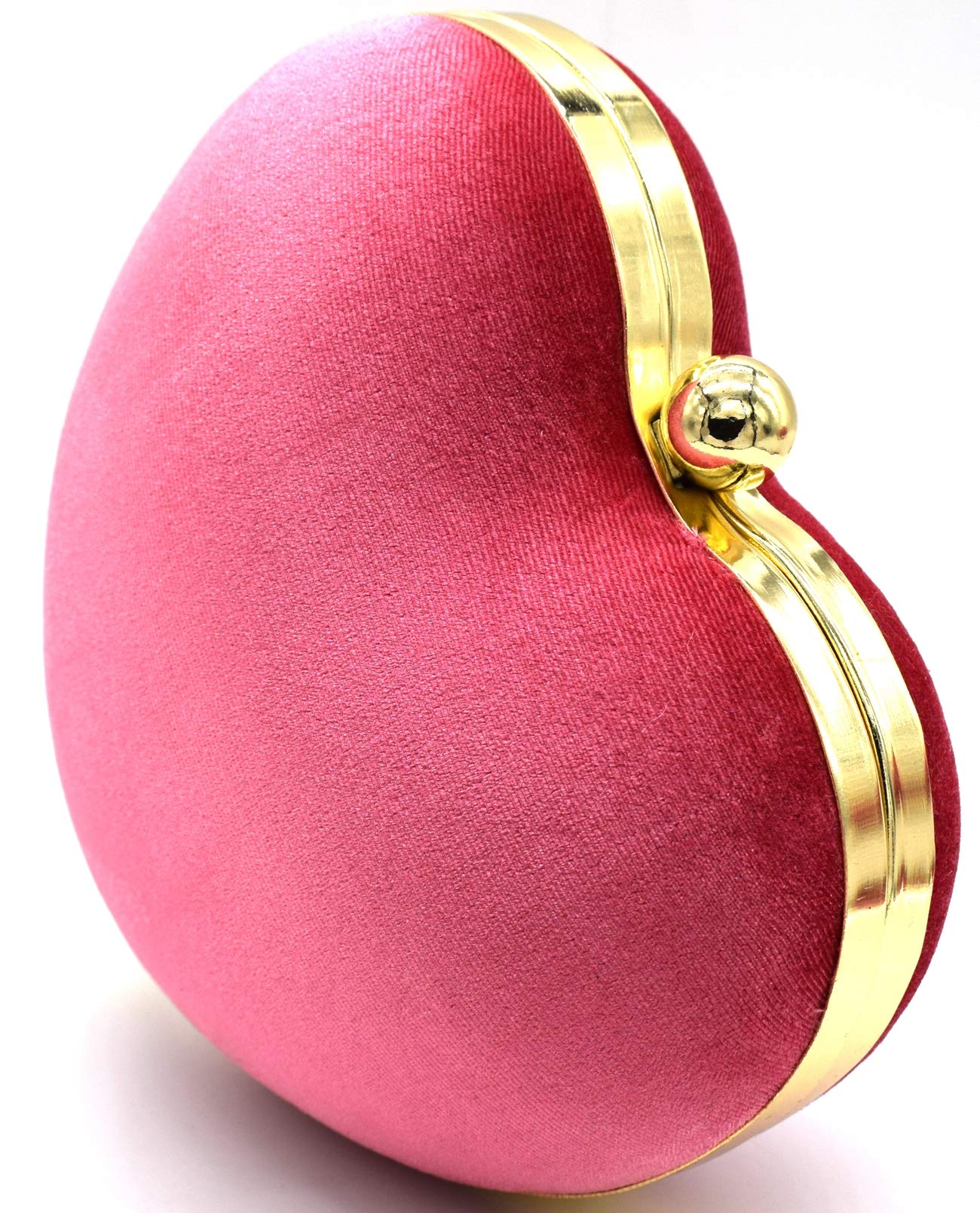 TOOBA Handicraft Box Clutch Bag Purse For Bridal, Casual, Party, Wedding (Velvet Pink)