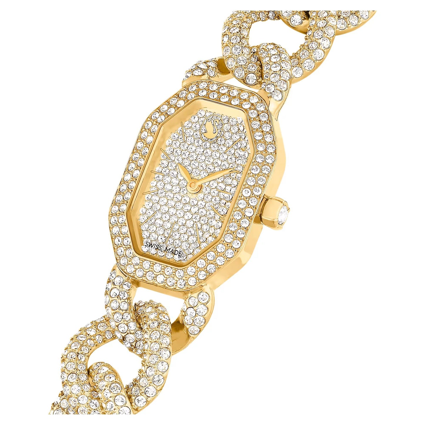 Swarovski Dextera Chain Watch Swiss Made, Crystal Bracelet, Gold Tone, Gold-Tone Finish 5668854