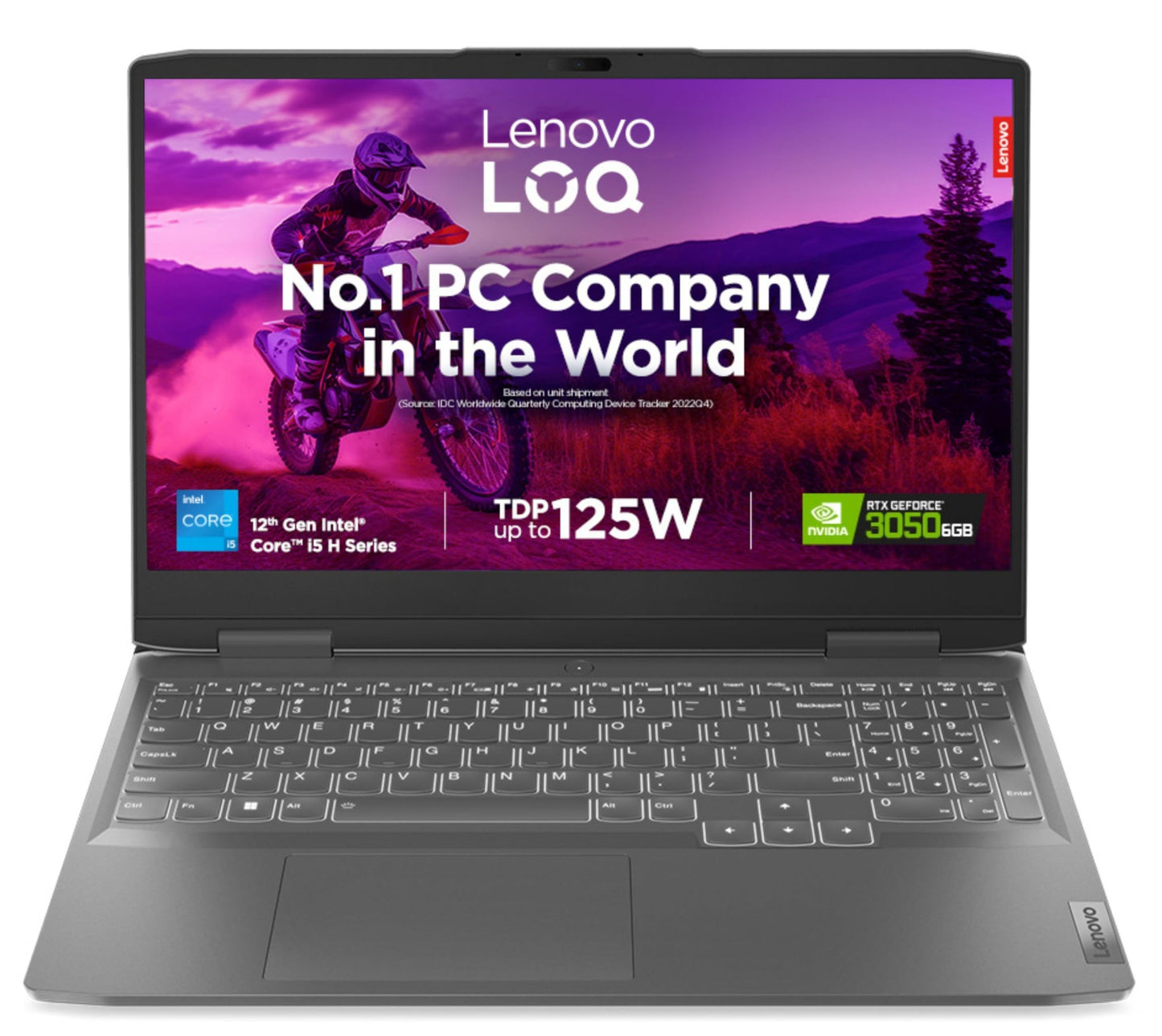 Lenovo LOQ 12th Gen Intel Core i5-12450H 15.6" (39.6cm) FHD IPS 144Hz 350Nits Gaming Laptop (16GB/512GB SSD/Win 11/NVIDIA RTX 3050 6GB/3 Month Game Pass/MSO21/1Yr ADP Free/Grey/2.4Kg), 82XV00F5IN